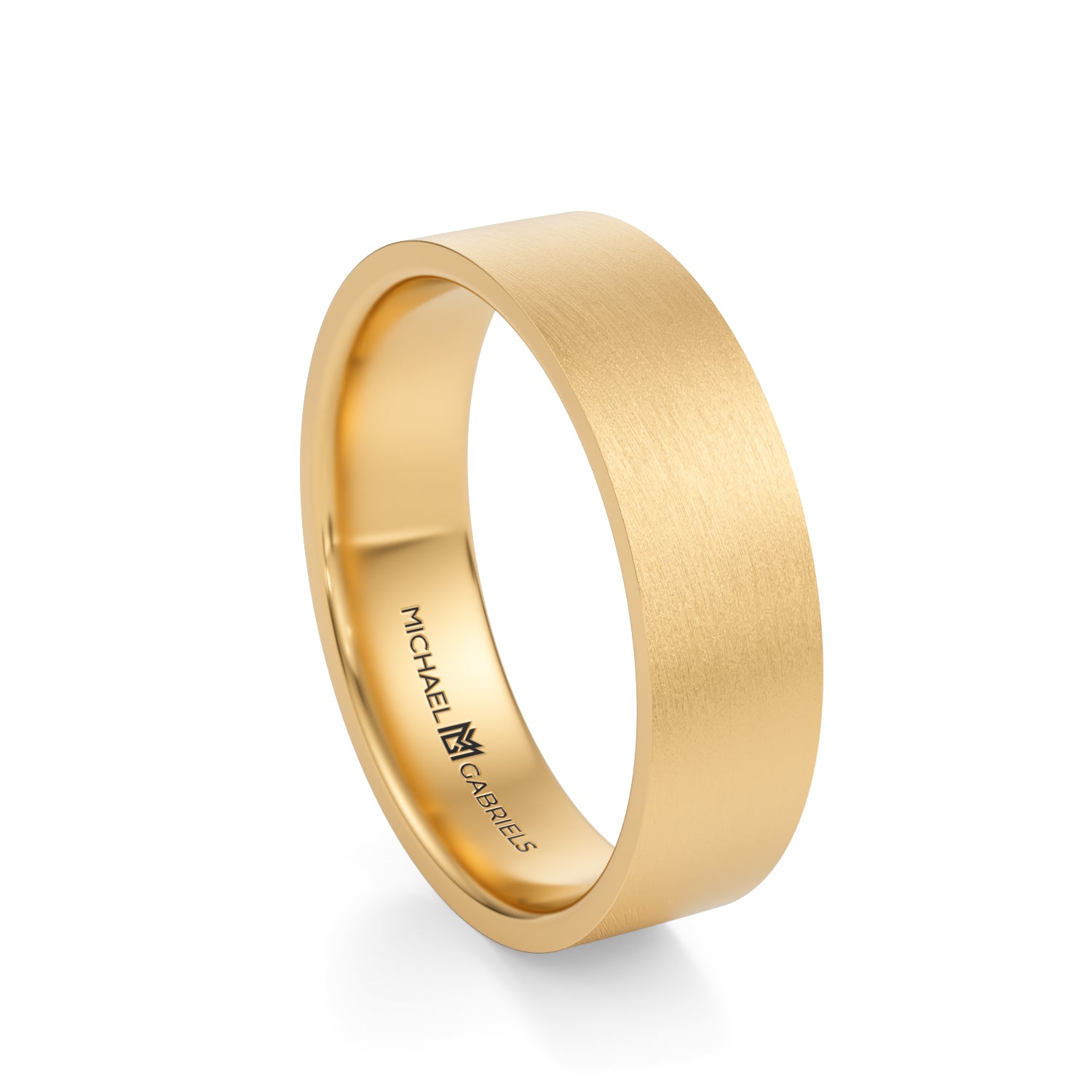 5mm Mens Flat Wedding Band - Matte - Michael Gabriels