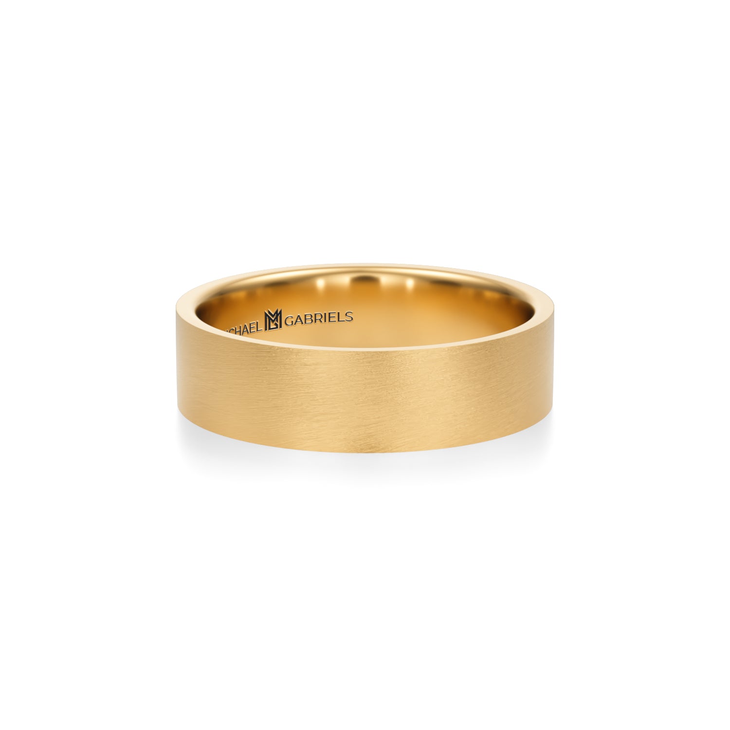 5mm Mens Flat Wedding Band - Matte - Michael Gabriels