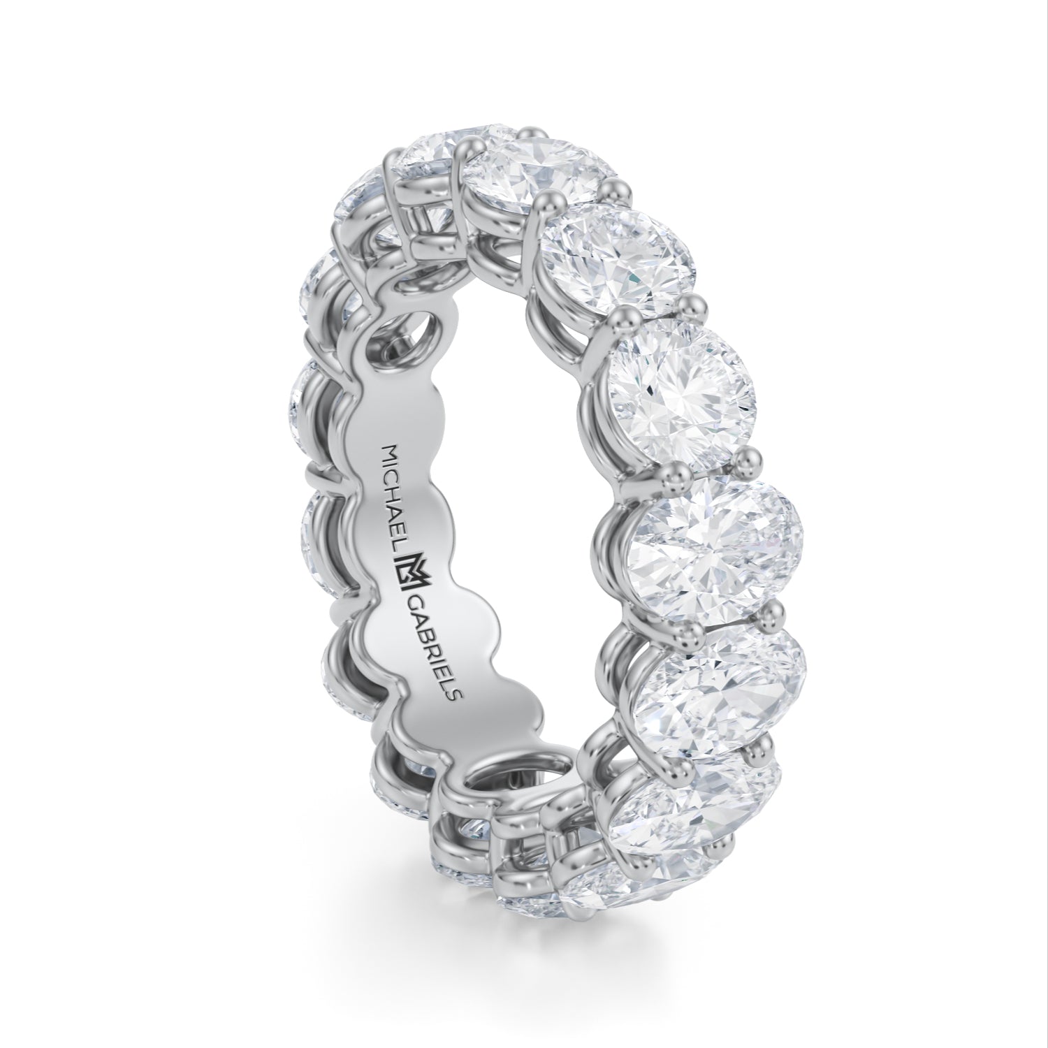 6 Carat Oval And Round Eternity Ring - Michael Gabriels