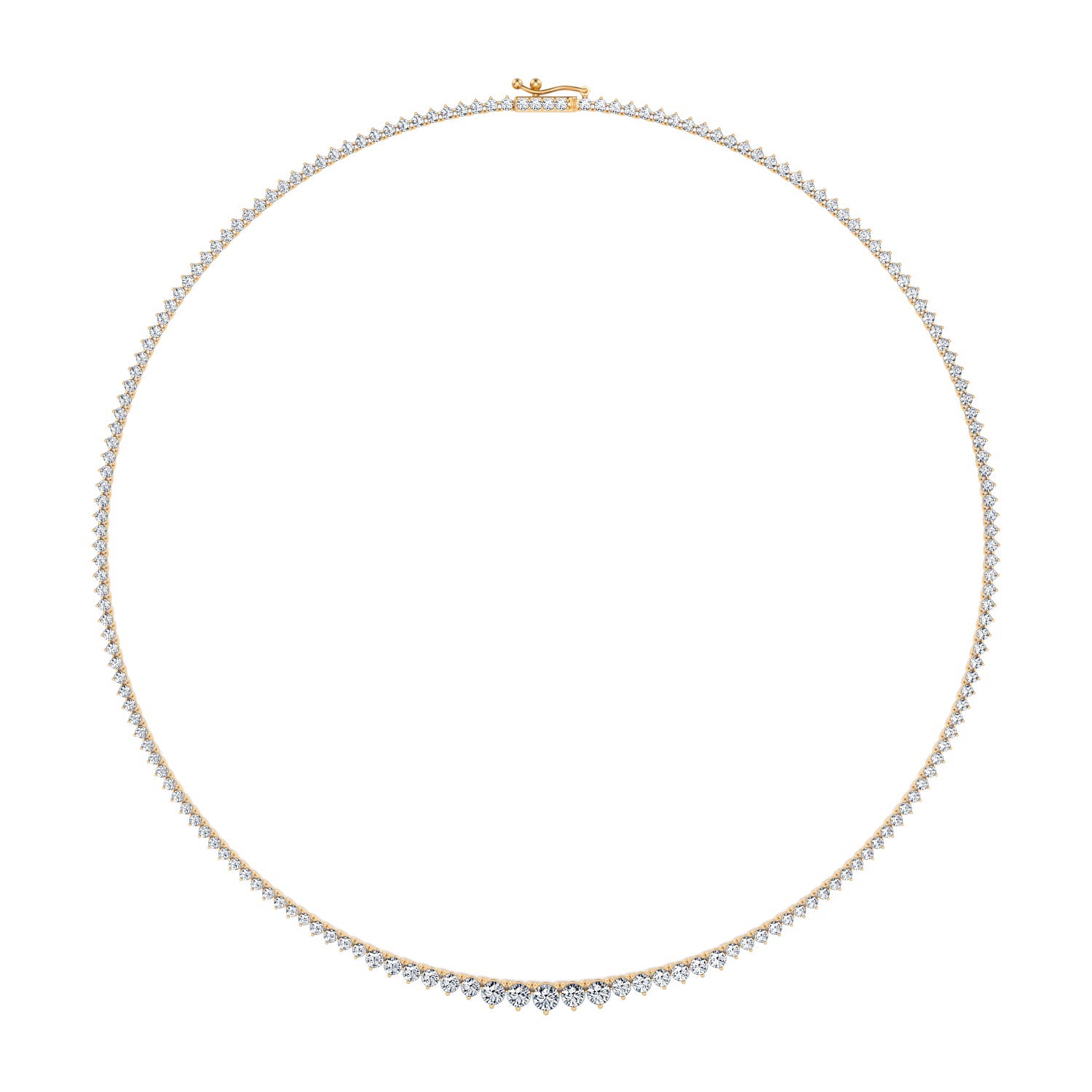 7 1/2 Carat Lab Grown Diamond Graduated Tennis Necklace - Michael Gabriels