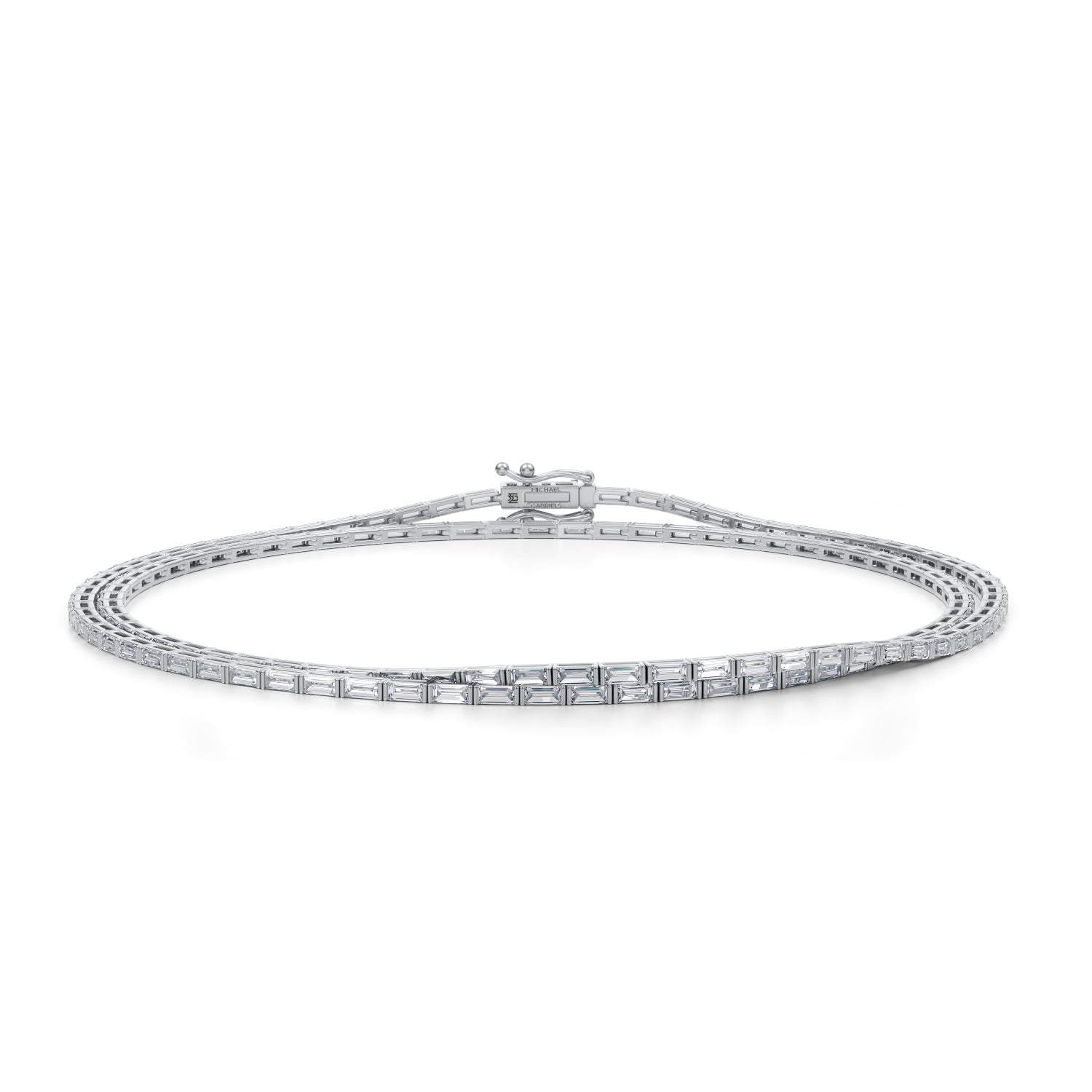 7 Carat Baugette Tennis Bracelet - Michael Gabriels