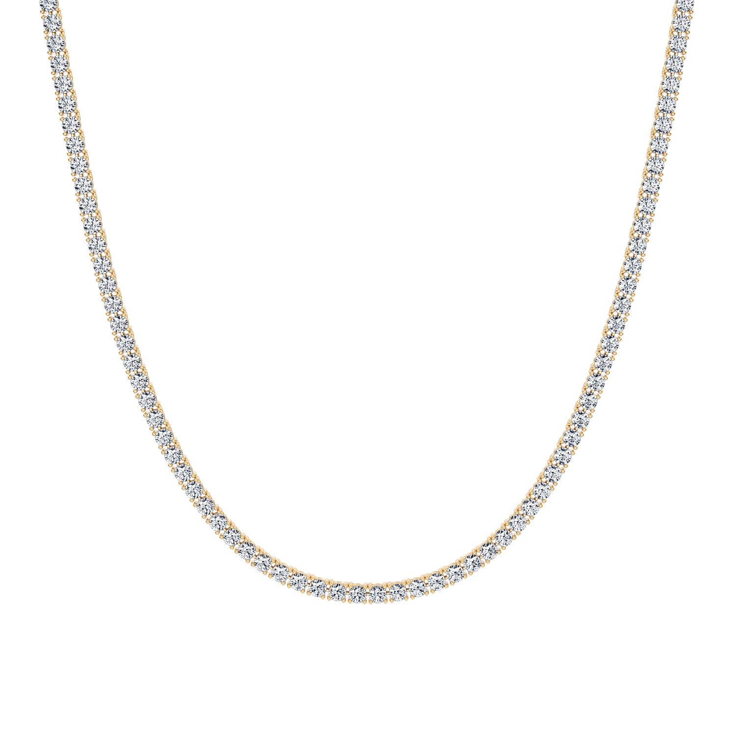 9 Carat Round Lab Grown Diamond Tennis Necklace - Michael Gabriels
