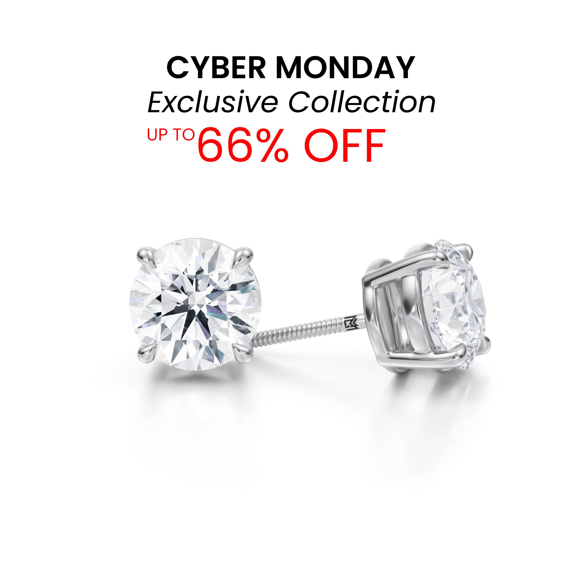 Cyber Monday & Black Friday Diamond Stud Earrings