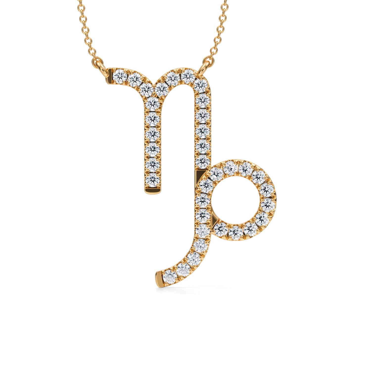Capricorn Zodiac Necklace (1 Carat) - Michael Gabriels