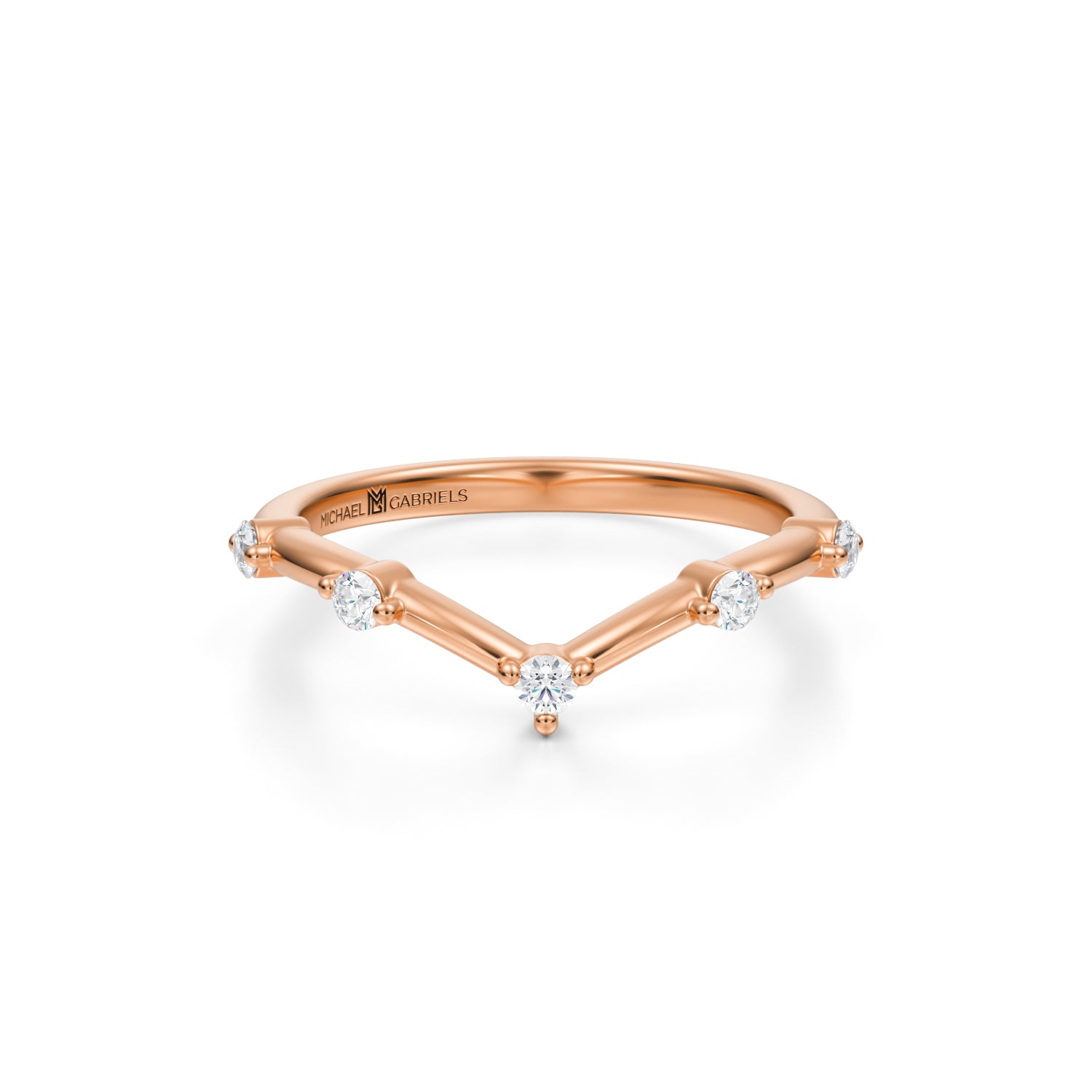 Curved Distance Wedding Band - Michael Gabriels