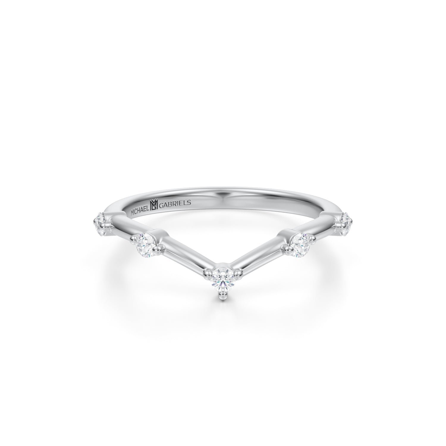 Curved Distance Wedding Band - Michael Gabriels