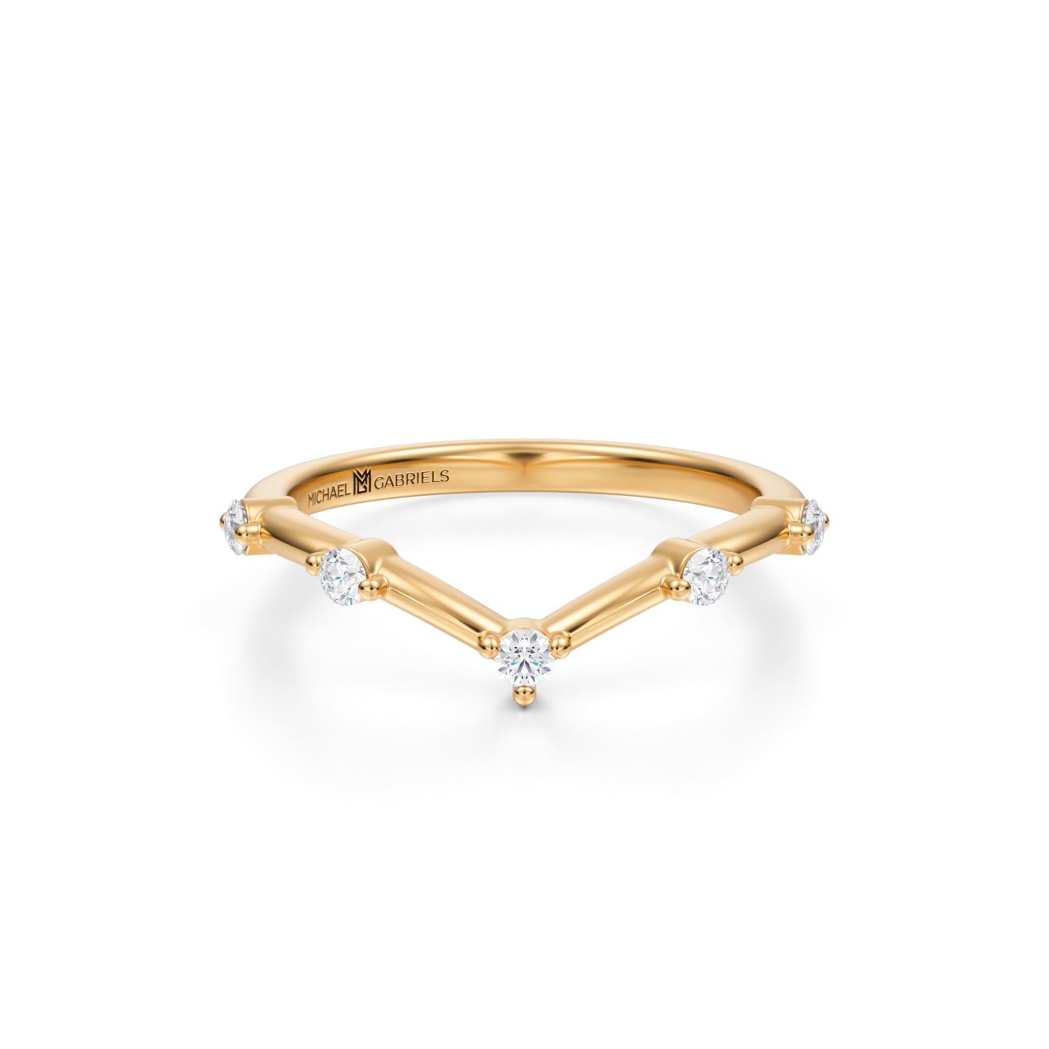 Curved Distance Wedding Band - Michael Gabriels