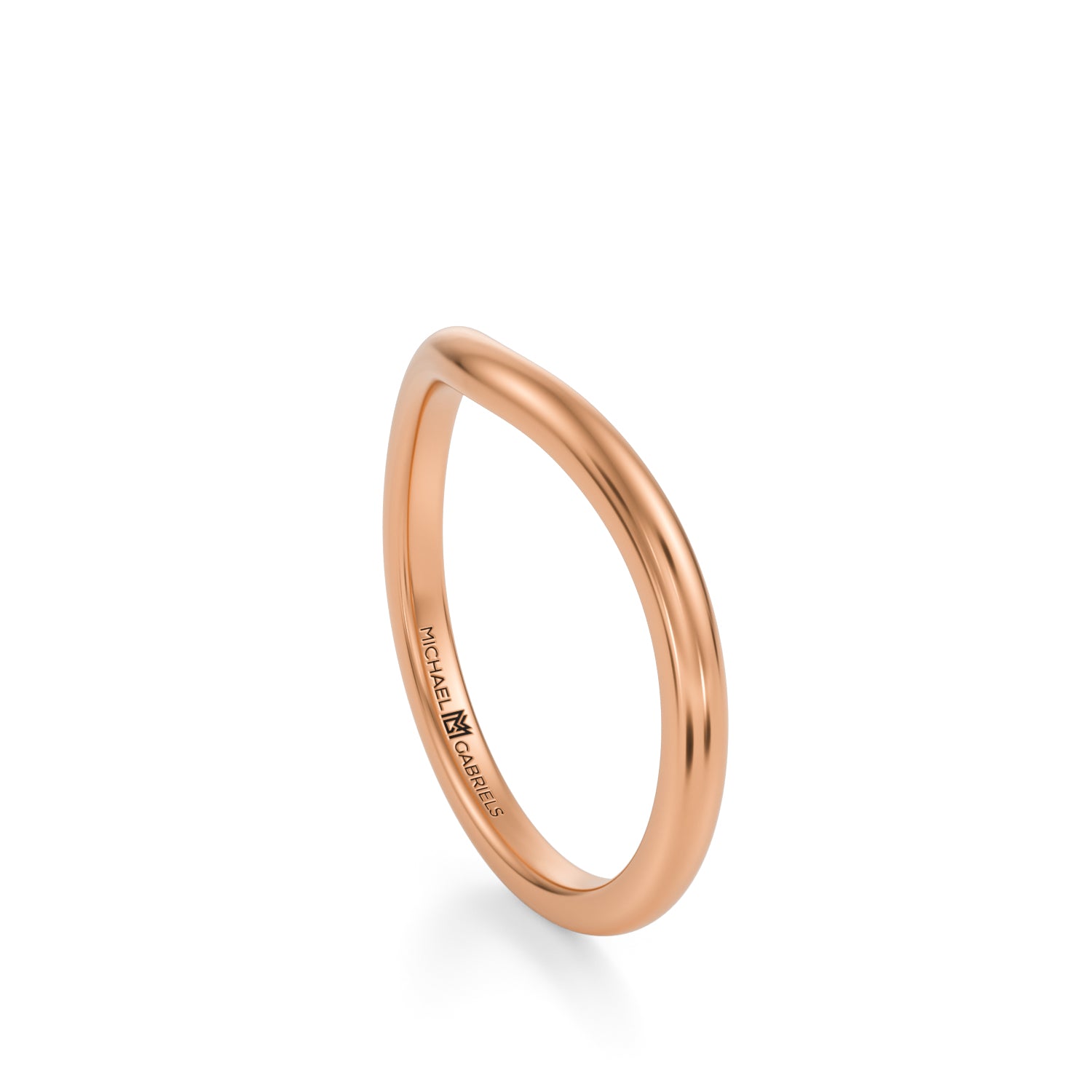 Curved Gold Wedding Band - Michael Gabriels