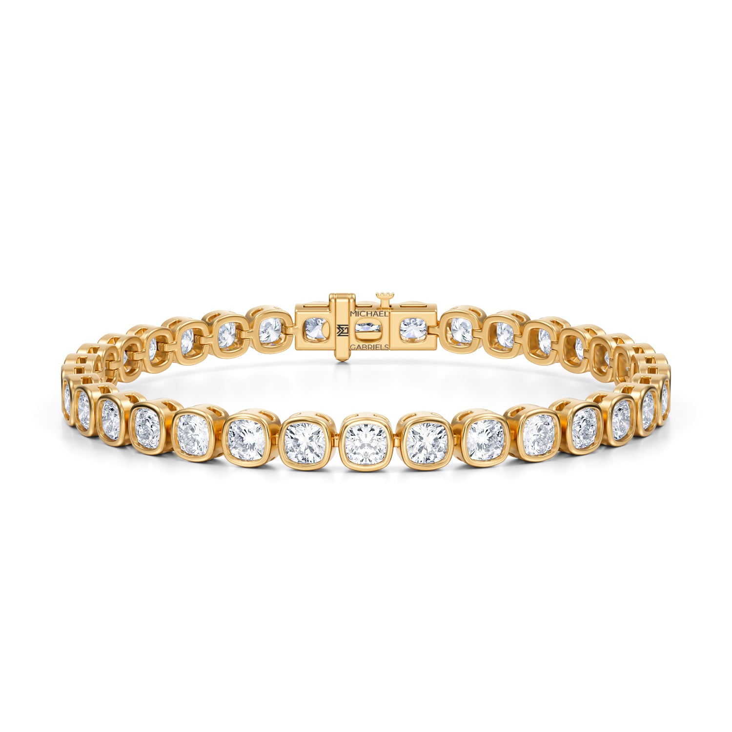 Cushion Bezel Tennis Bracelet - Michael Gabriels
