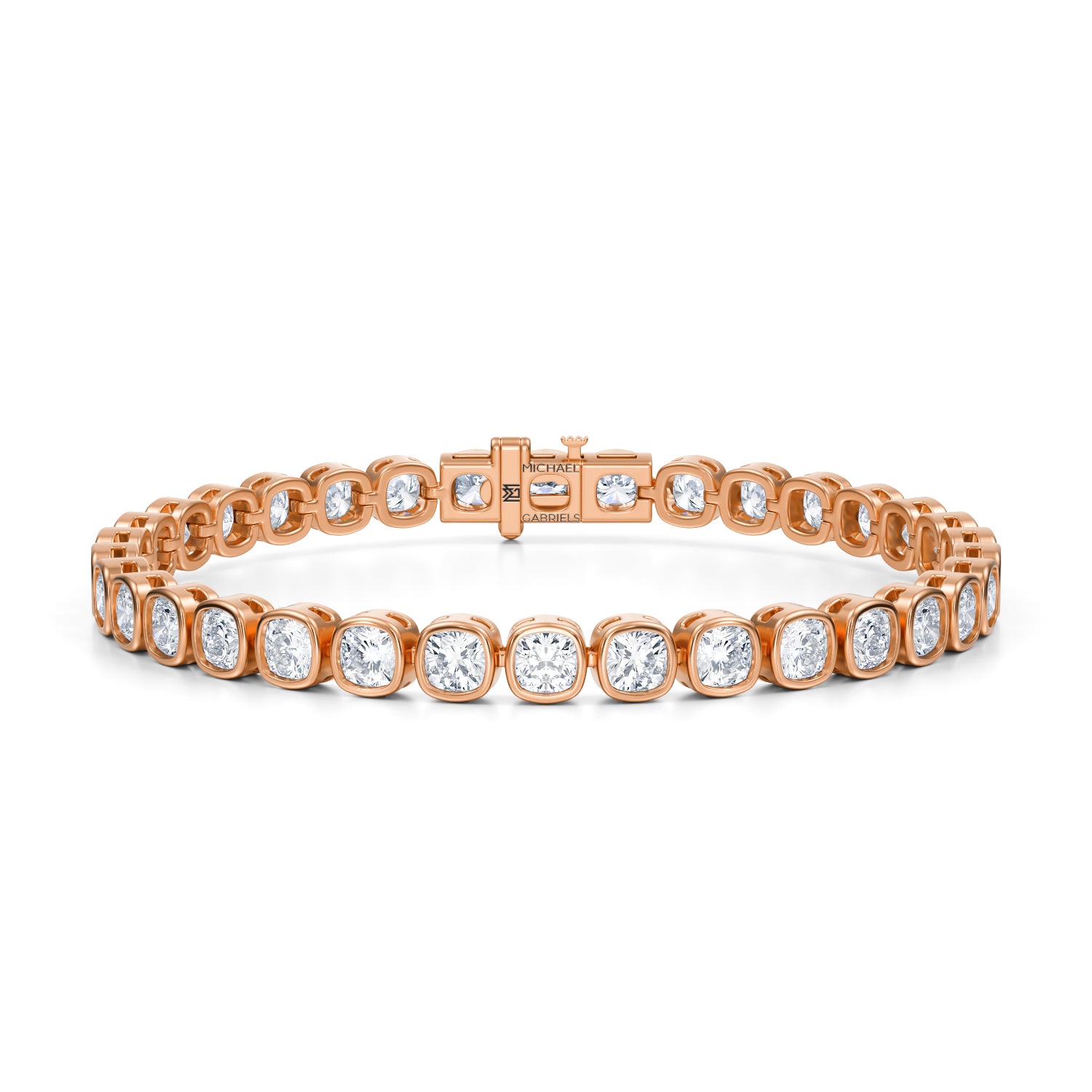 Cushion Bezel Tennis Bracelet - Michael Gabriels