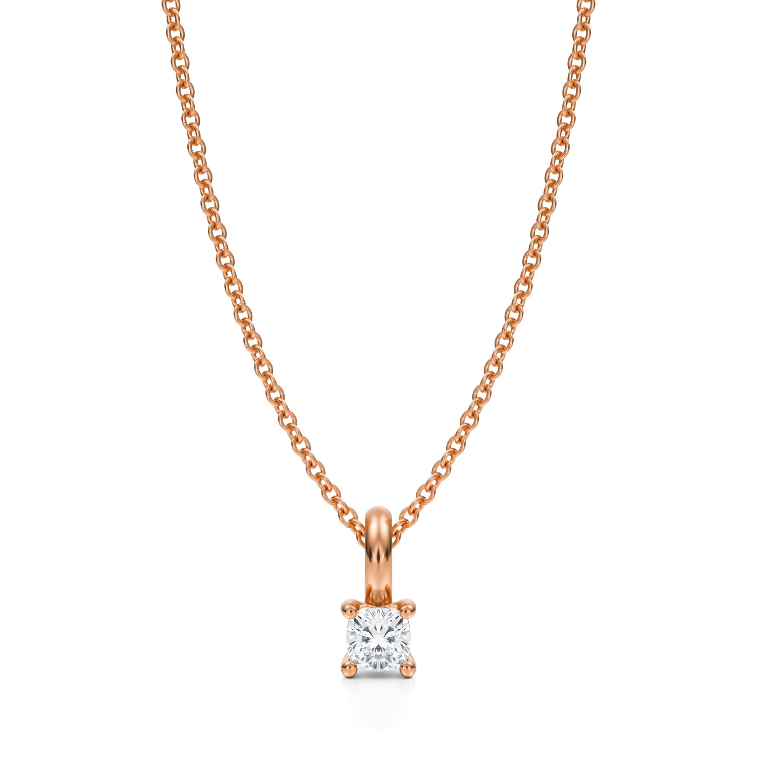 Cushion Lab Grown Diamond Solitaire Pendant - Michael Gabriels