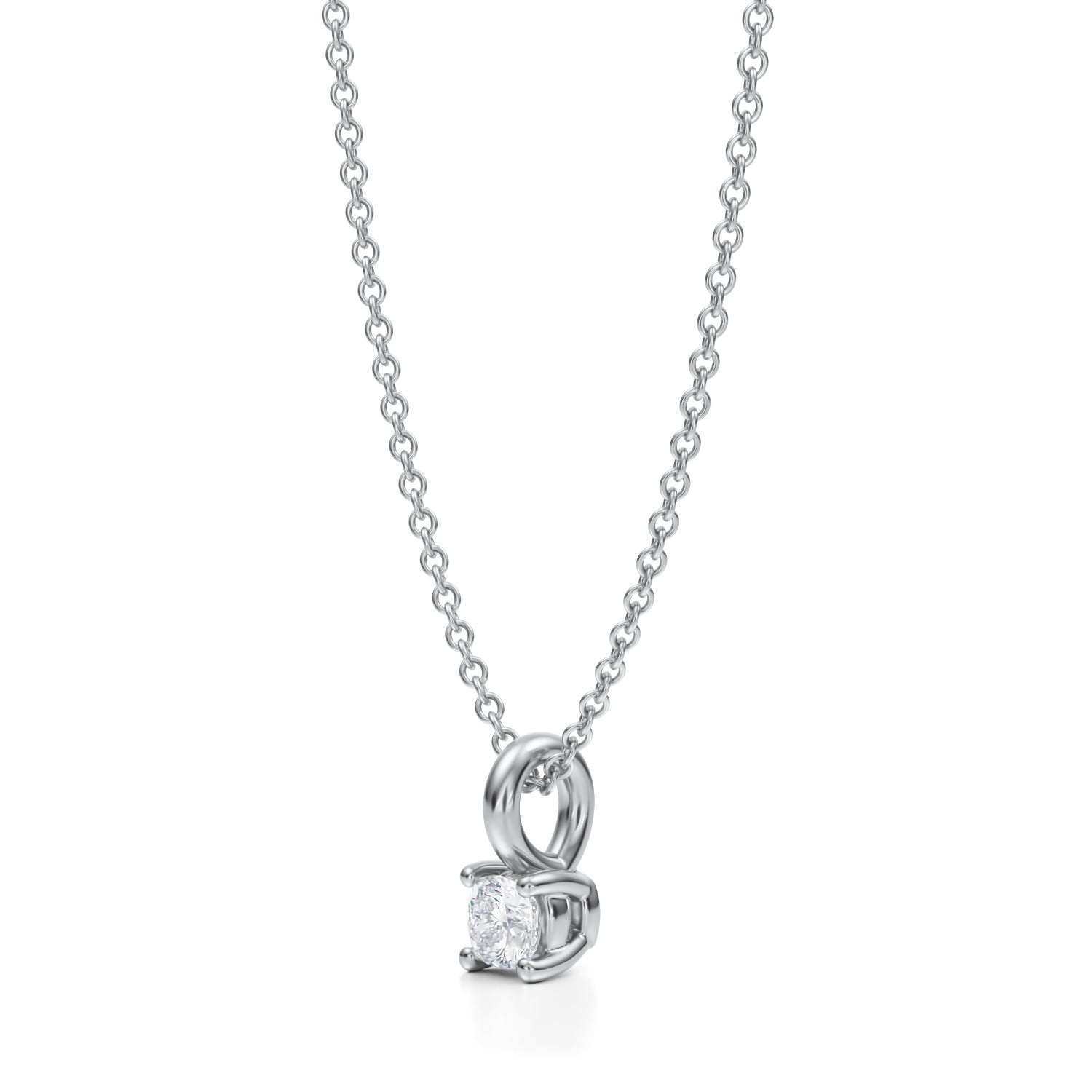 Cushion Lab Grown Diamond Solitaire Pendant - Michael Gabriels