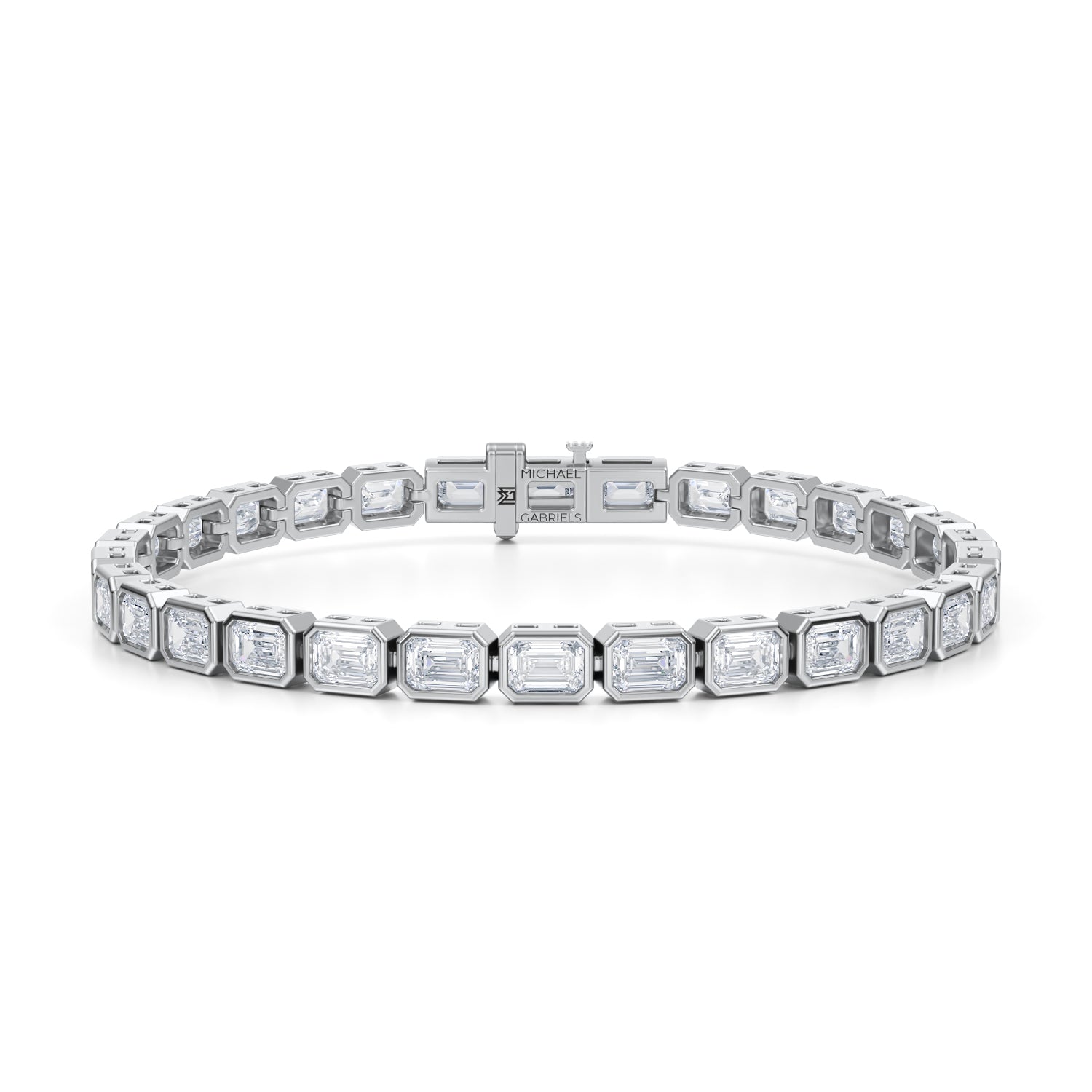Emerald Bezel Tennis Bracelet - Michael Gabriels
