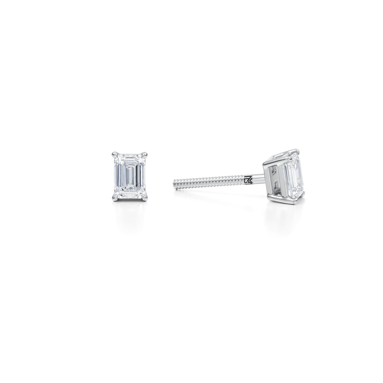 Emerald Lab Grown Diamond Stud Earrings - Michael Gabriels