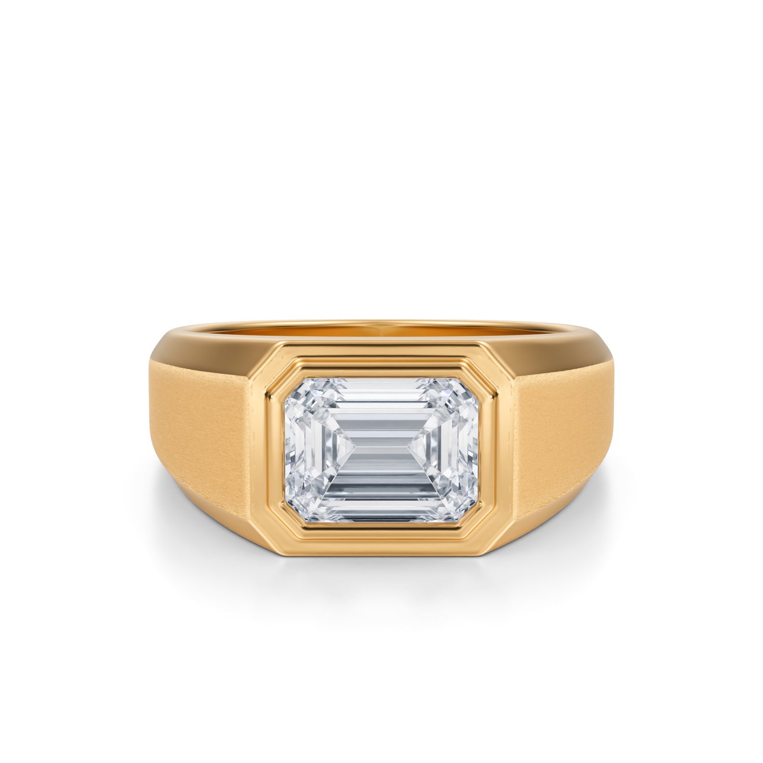 Emerald Men's Lab Grown Diamond Ring - 2 Ct. - Michael Gabriels