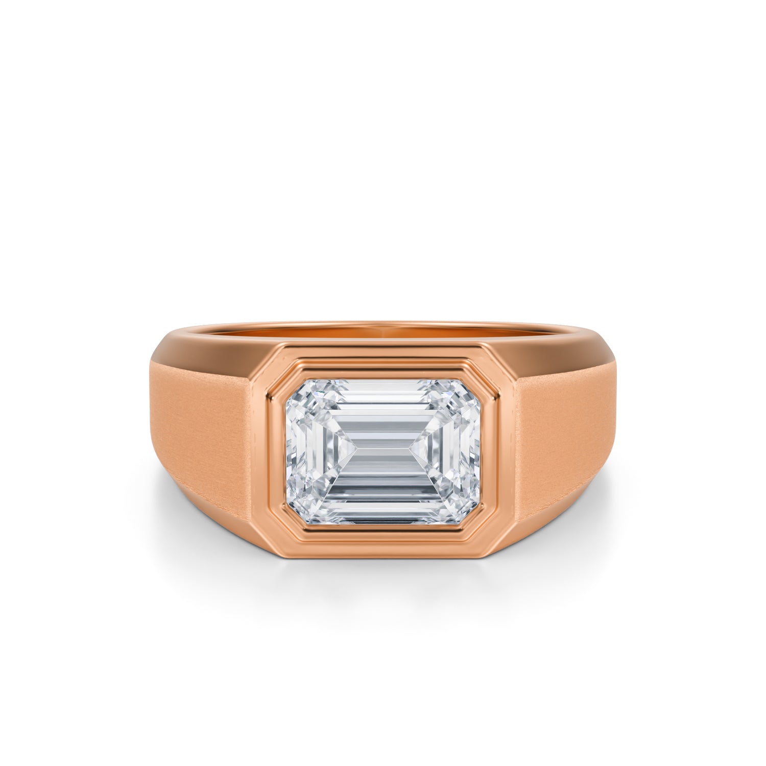 Emerald Men's Lab Grown Diamond Ring - 2 Ct. - Michael Gabriels