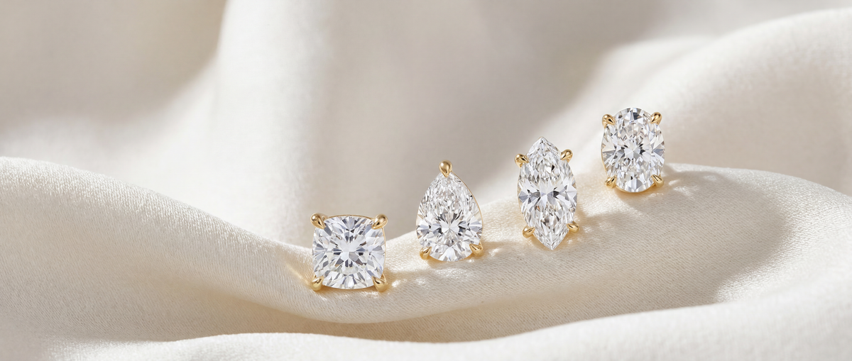 Image showing different shapes of stud earrings