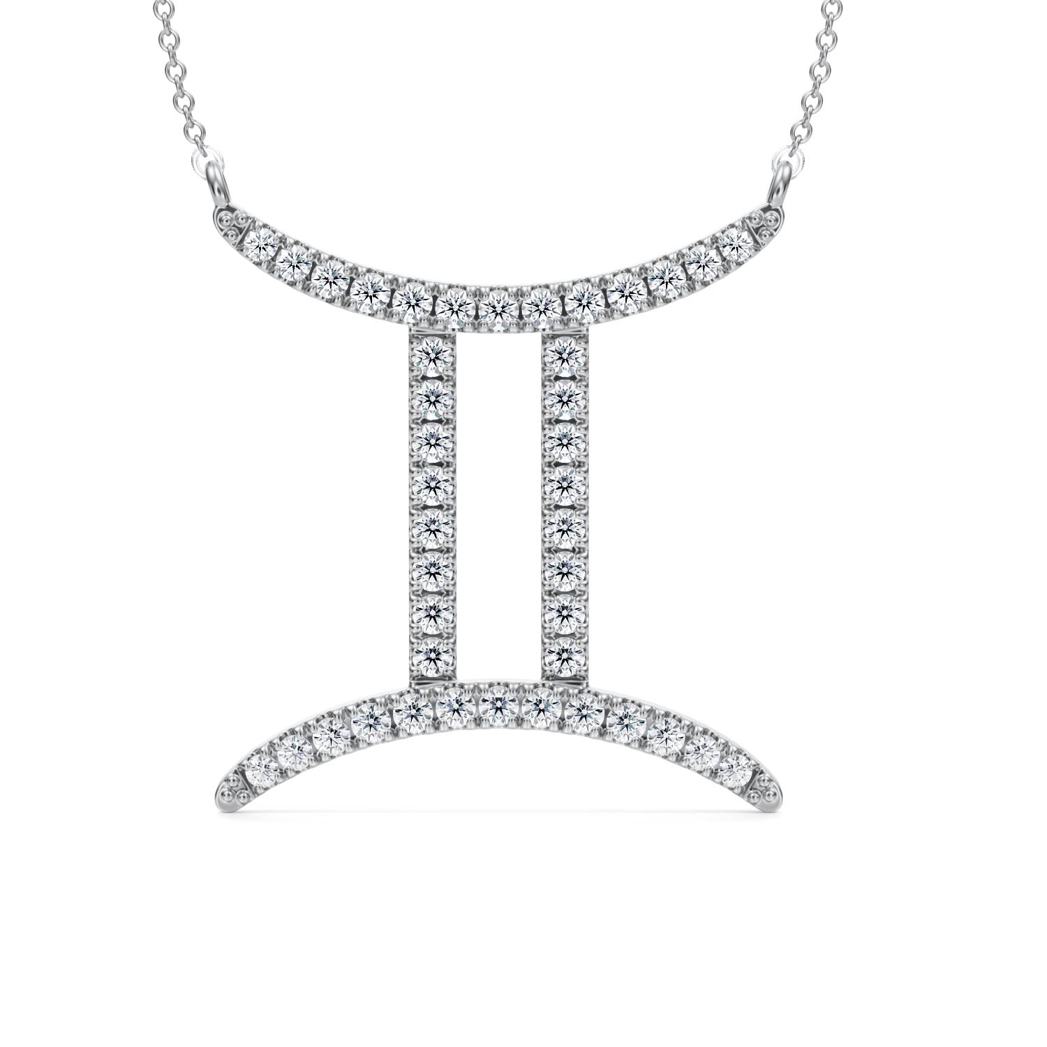 Gemini Zodiac Necklace (1 Carat) - Michael Gabriels