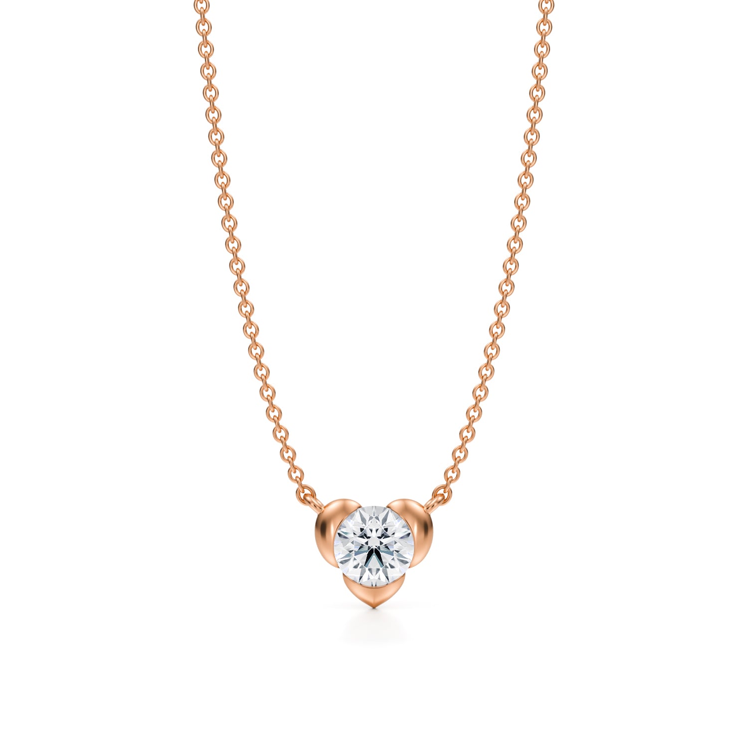 Heart Shape Bezel Pendant Necklace - Michael Gabriels