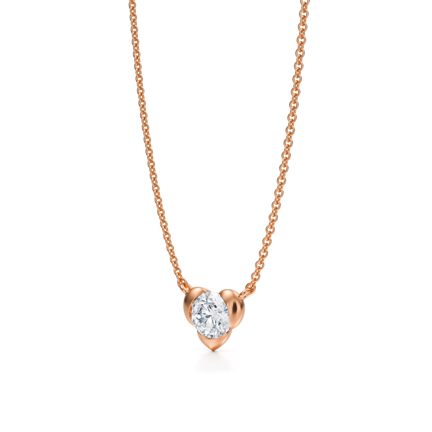 Heart Shape Bezel Pendant Necklace - Michael Gabriels