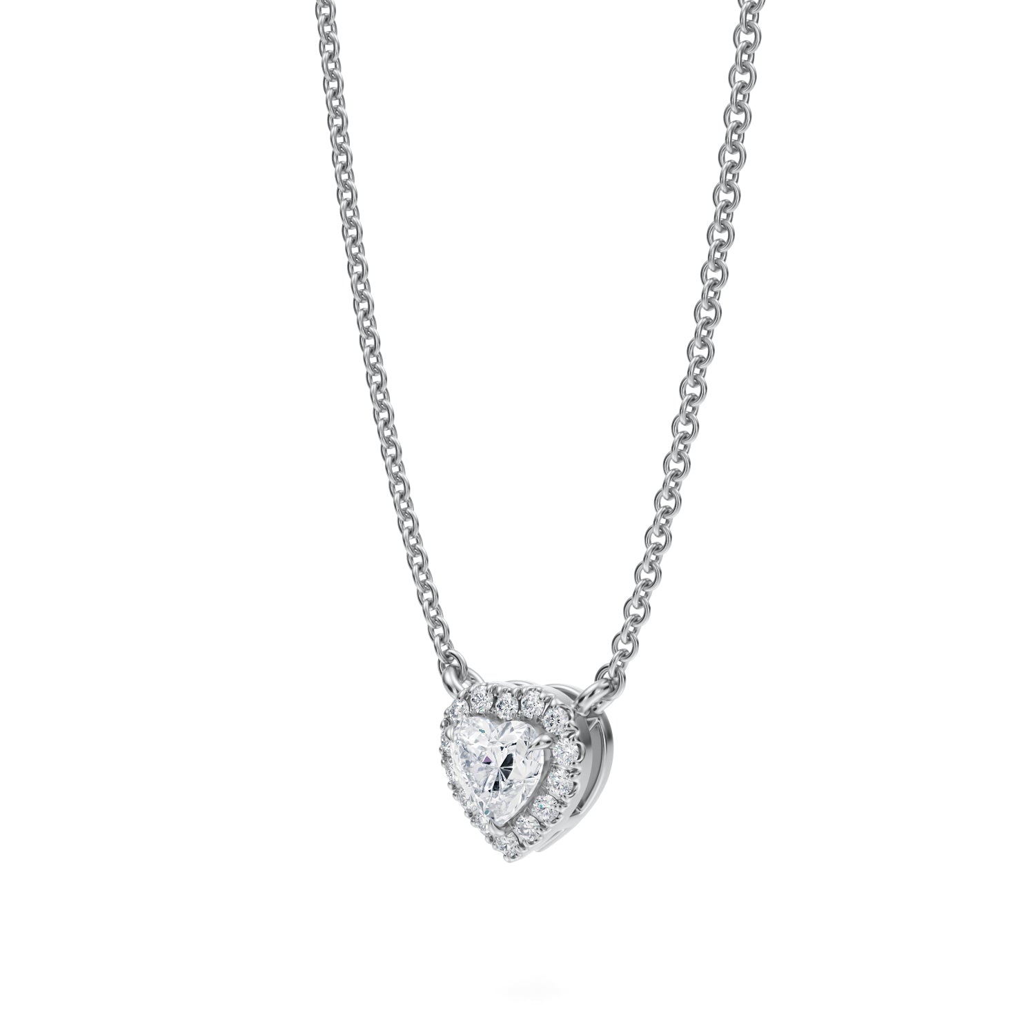 Heart Shape Classic Halo Pendant - Michael Gabriels