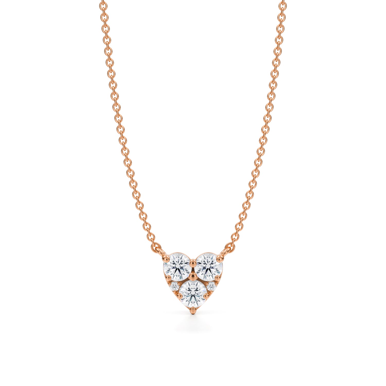 Heart Shape Cluster Lab Grown Diamond Pendant - Michael Gabriels