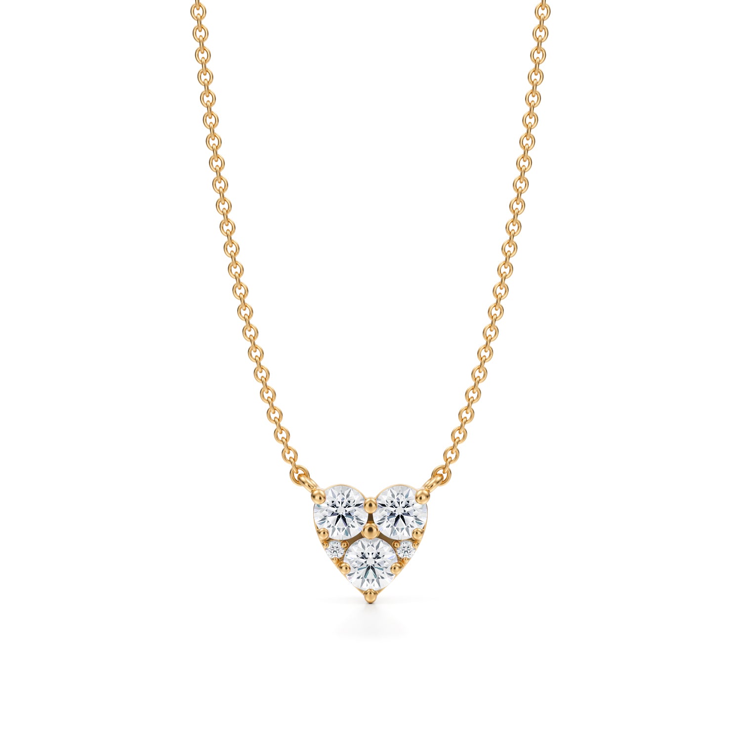 Heart Shape Cluster Lab Grown Diamond Pendant - Michael Gabriels