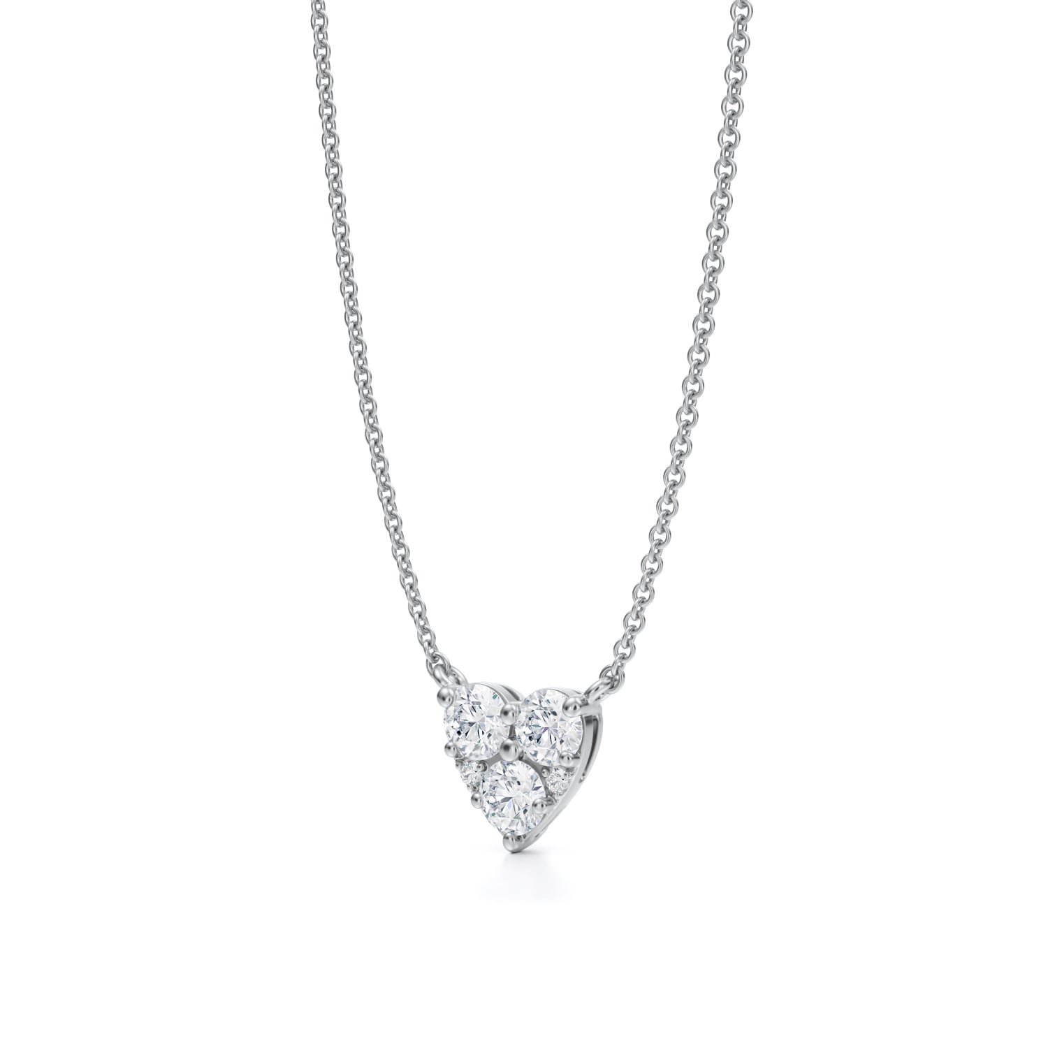 Heart Shape Cluster Lab Grown Diamond Pendant - Michael Gabriels