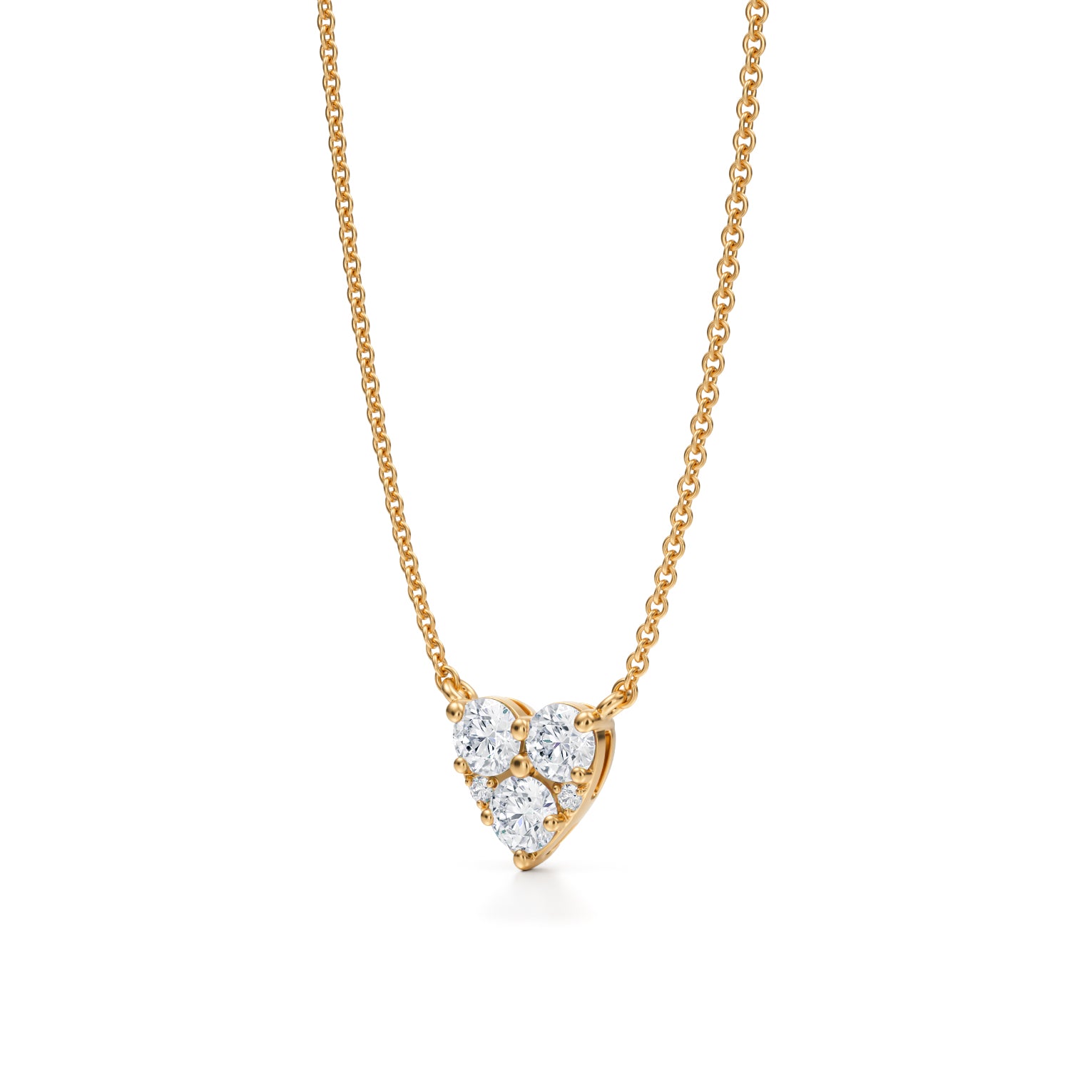 Heart Shape Cluster Lab Grown Diamond Pendant - Michael Gabriels