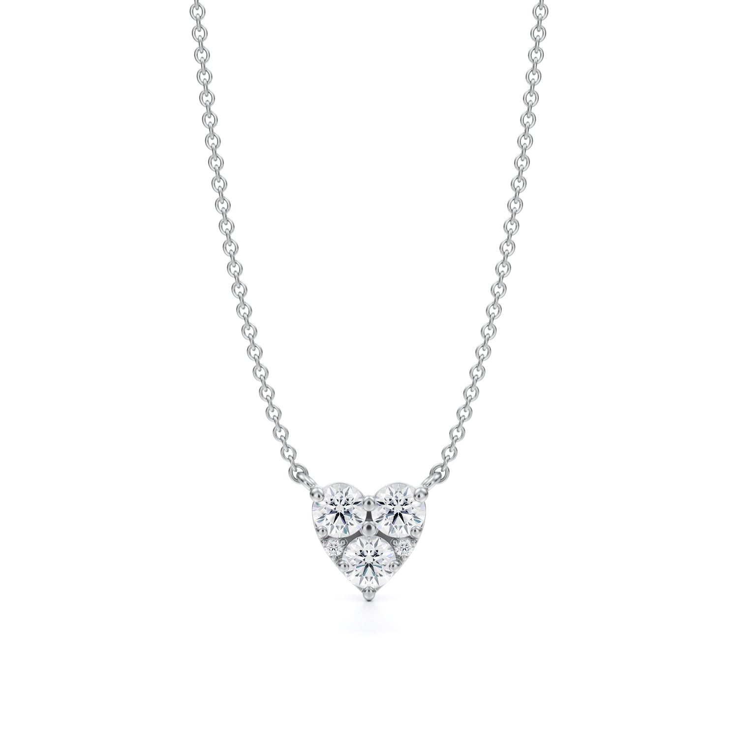 Heart Shape Cluster Lab Grown Diamond Pendant - Michael Gabriels