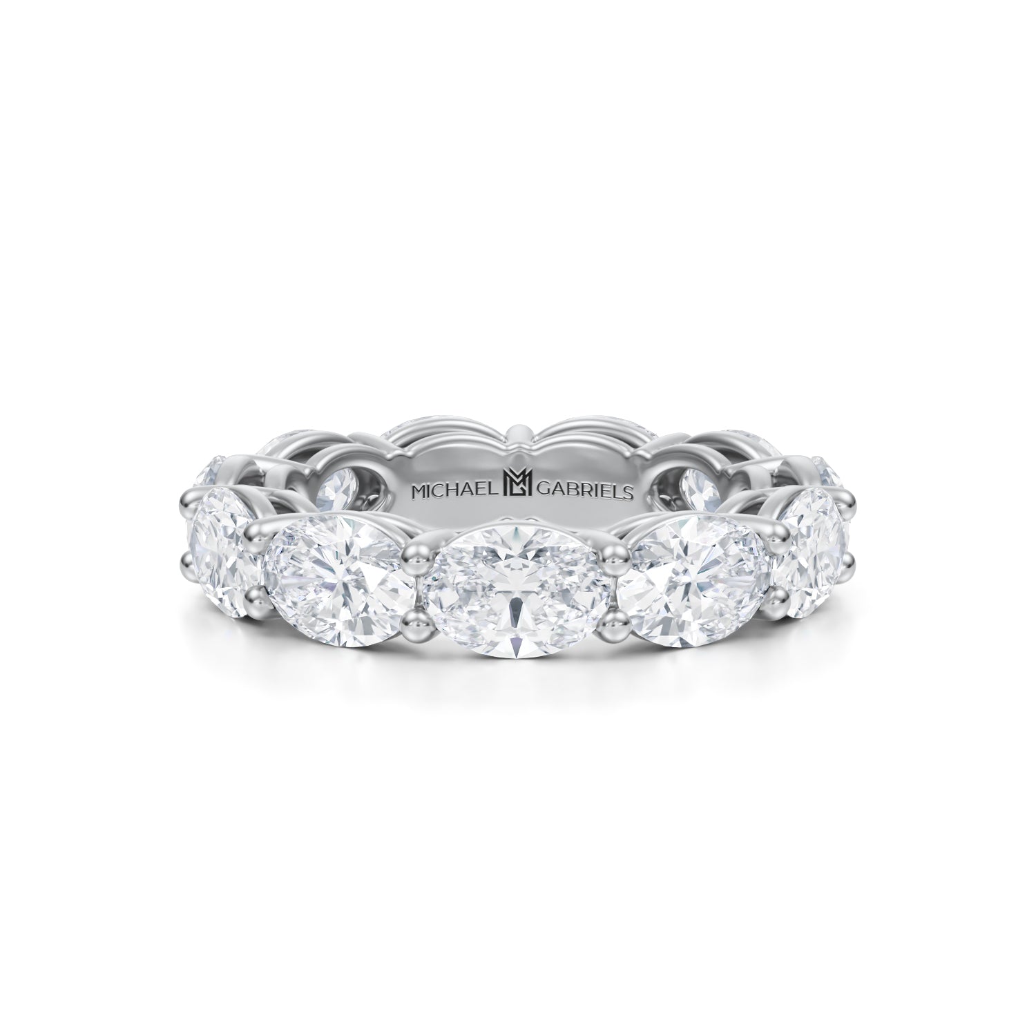 Horizontal Oval Lab Grown Diamond Eternity Band - Large - Michael Gabriels