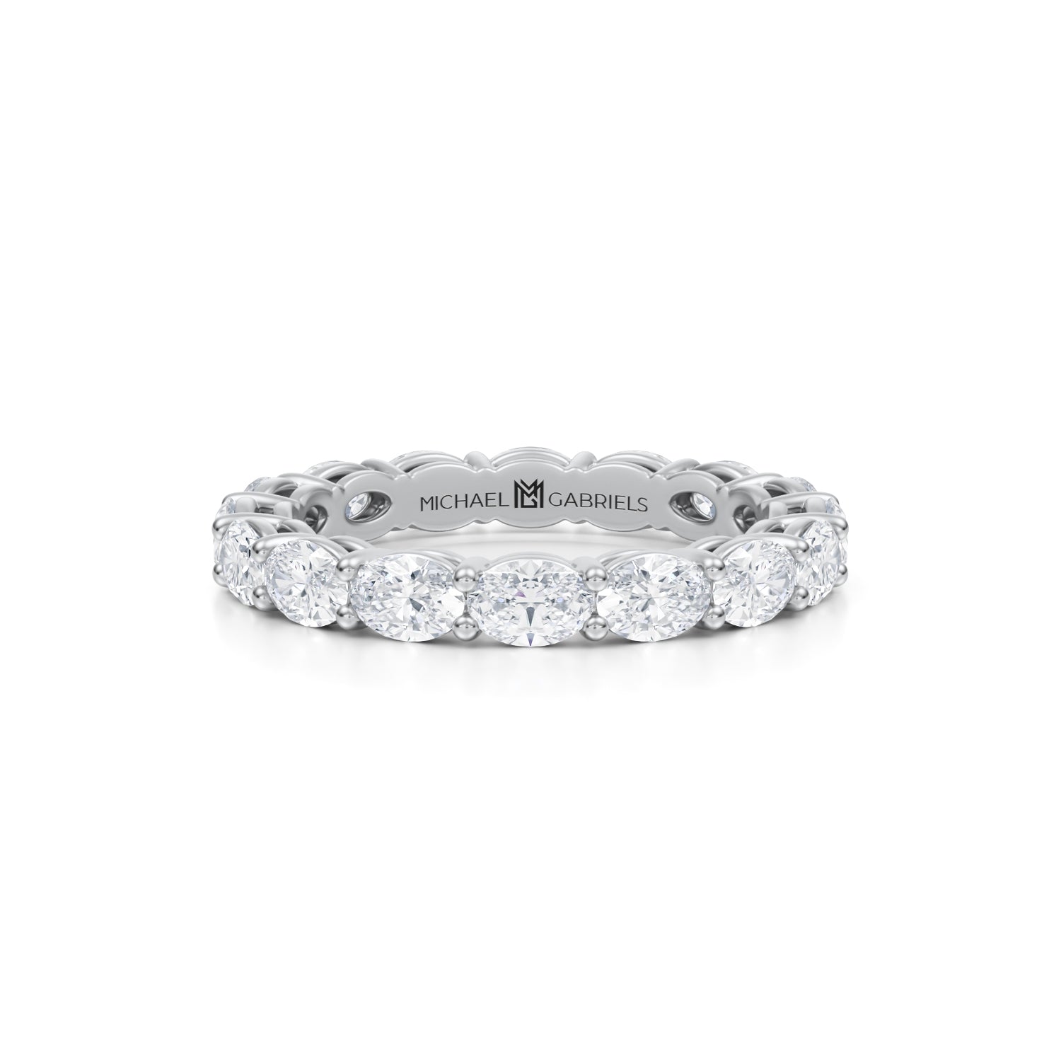 Horizontal Oval Lab Grown Diamond Eternity Band - Petite - Michael Gabriels