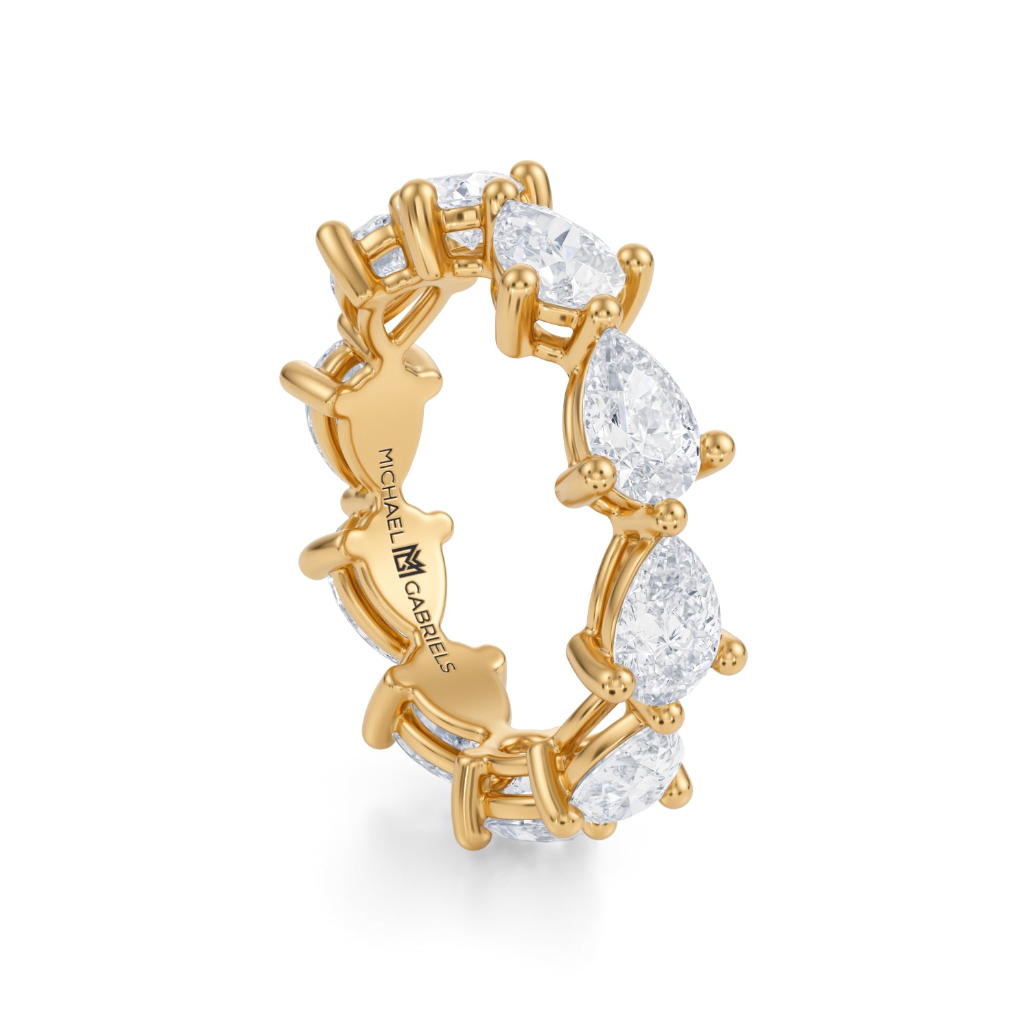Horizontal Pear Lab Grown Diamond Eternity Band - Medium - Michael Gabriels