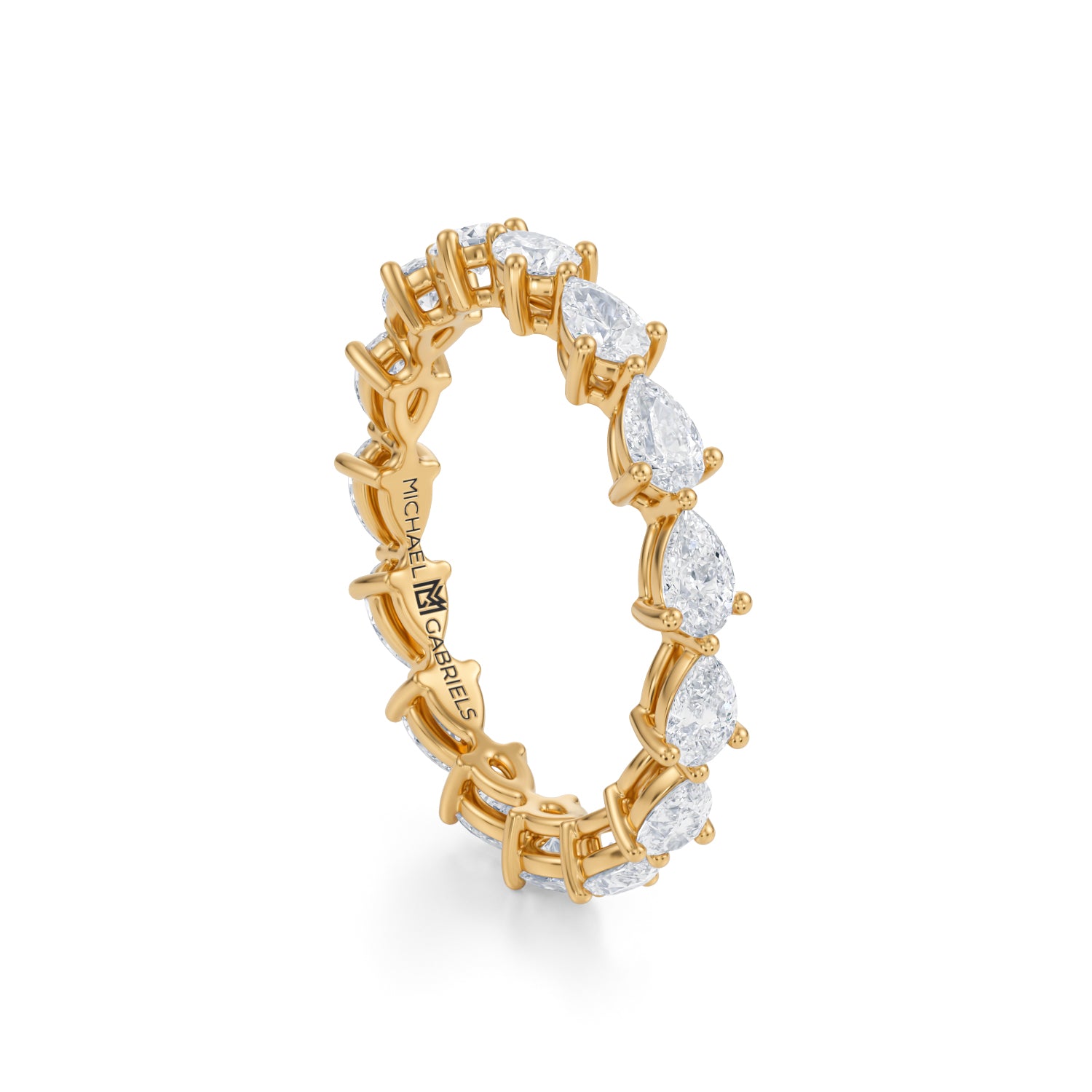 Horizontal Pear Lab Grown Diamond Eternity Band - Petite - Michael Gabriels