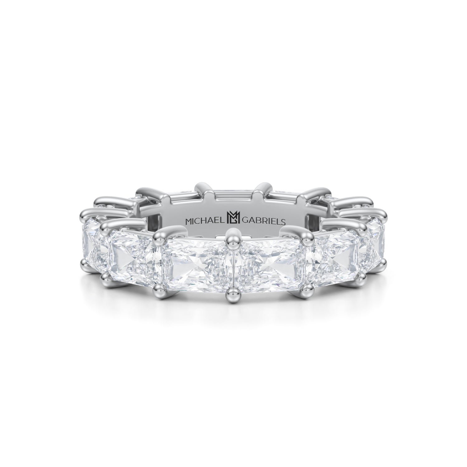 Horizontal Radiant Lab Grown Diamond Eternity Band - Large - Michael Gabriels