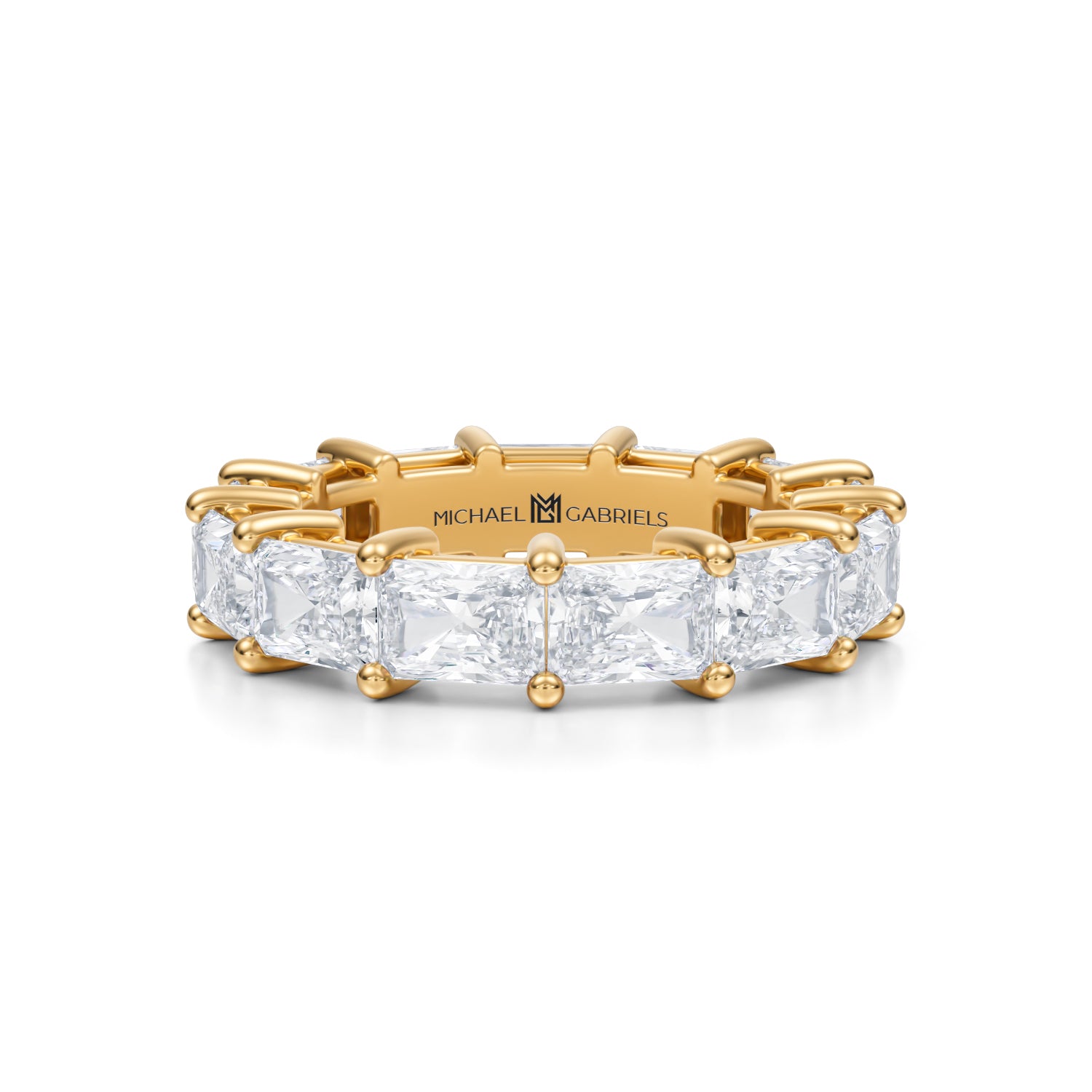 Horizontal Radiant Lab Grown Diamond Eternity Band - Large - Michael Gabriels