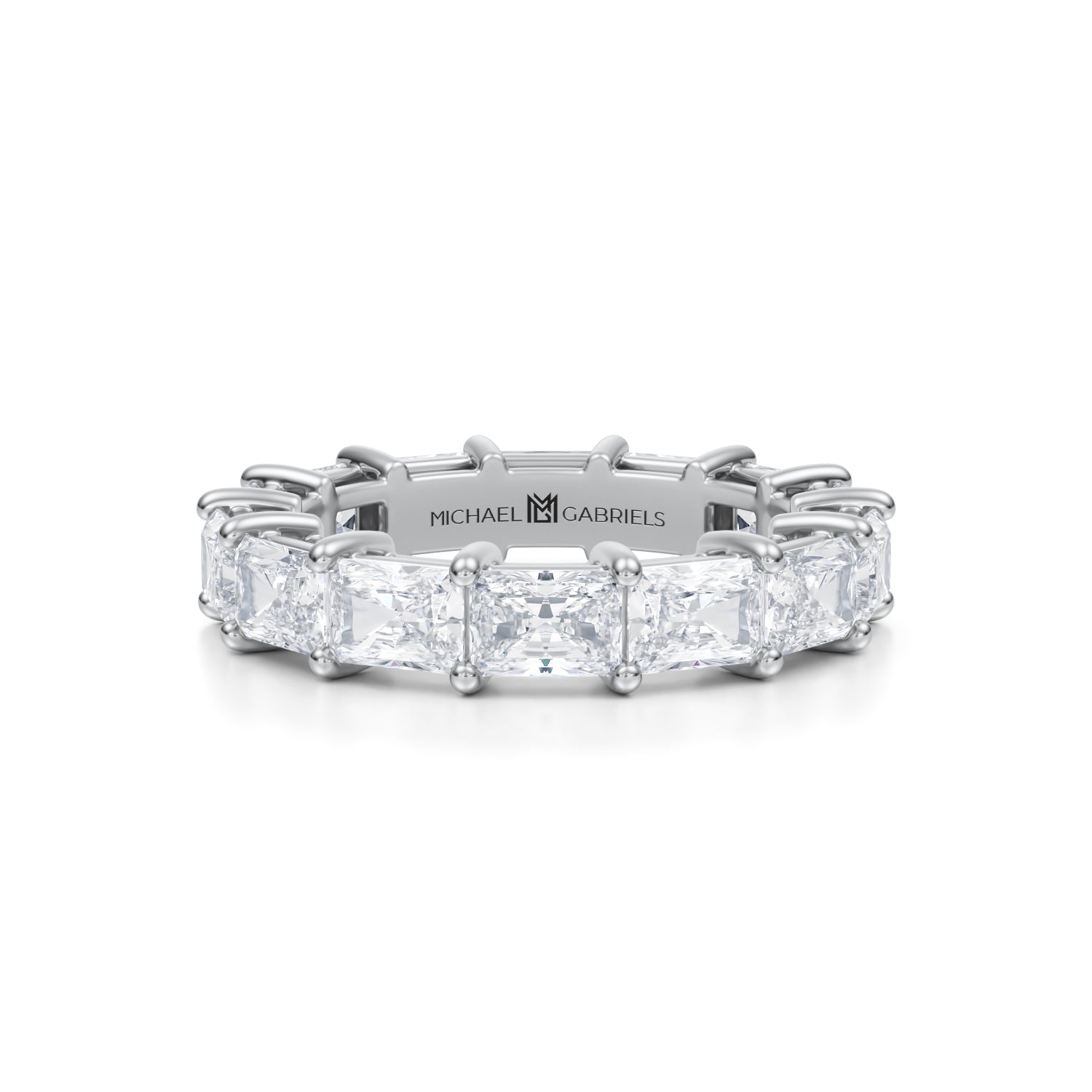 Horizontal Radiant Lab Grown Diamond Eternity Band - Medium - Michael Gabriels