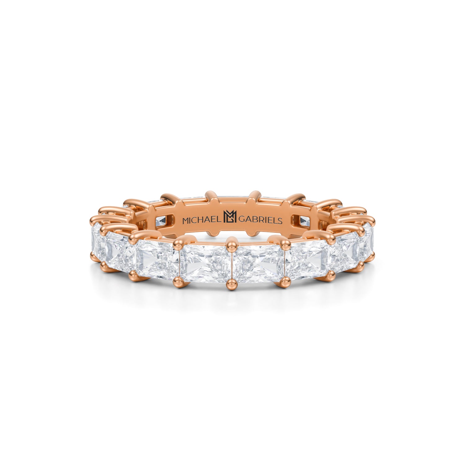 Horizontal Radiant Lab Grown Diamond Eternity Band - Petite - Michael Gabriels