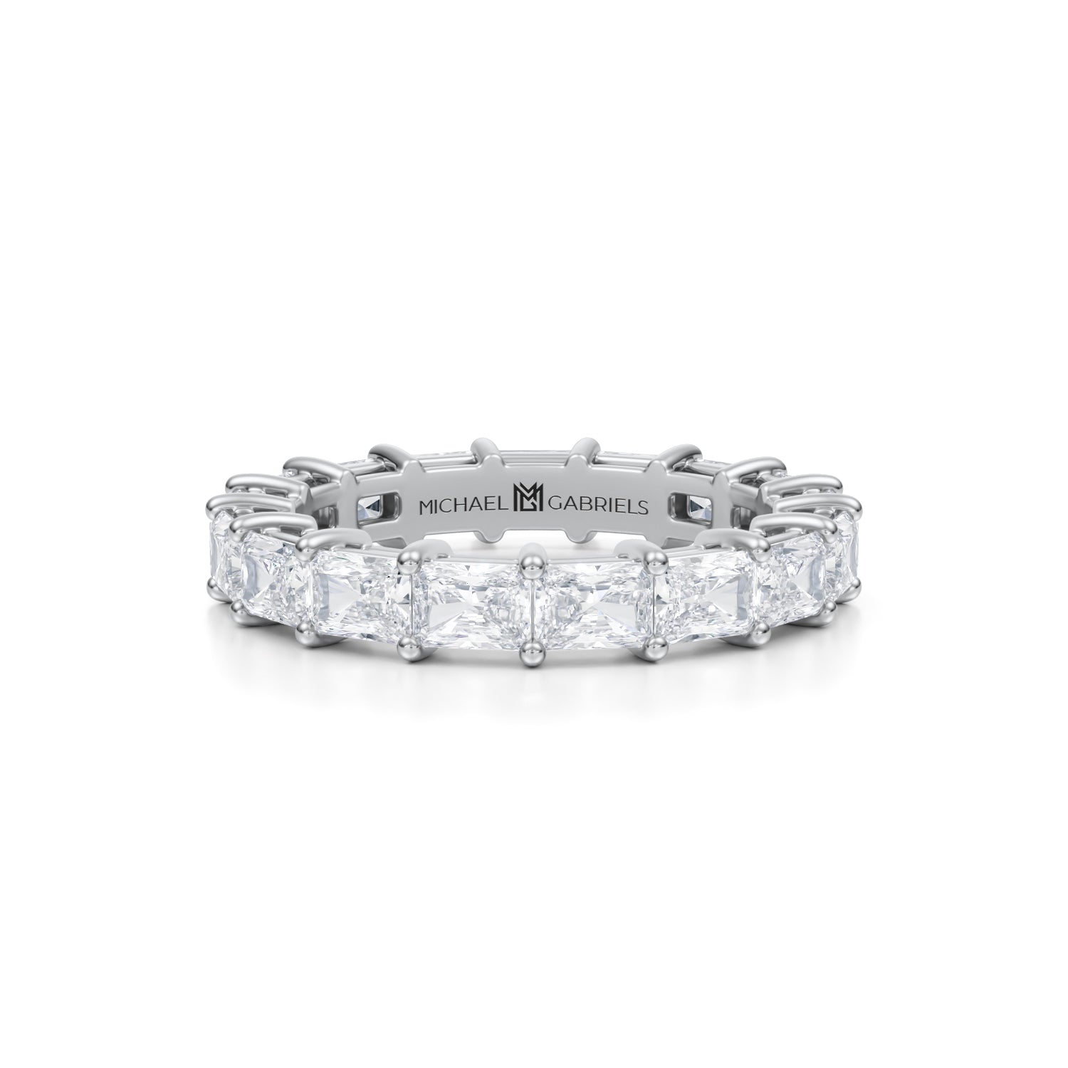Horizontal Radiant Lab Grown Diamond Eternity Band - Petite - Michael Gabriels