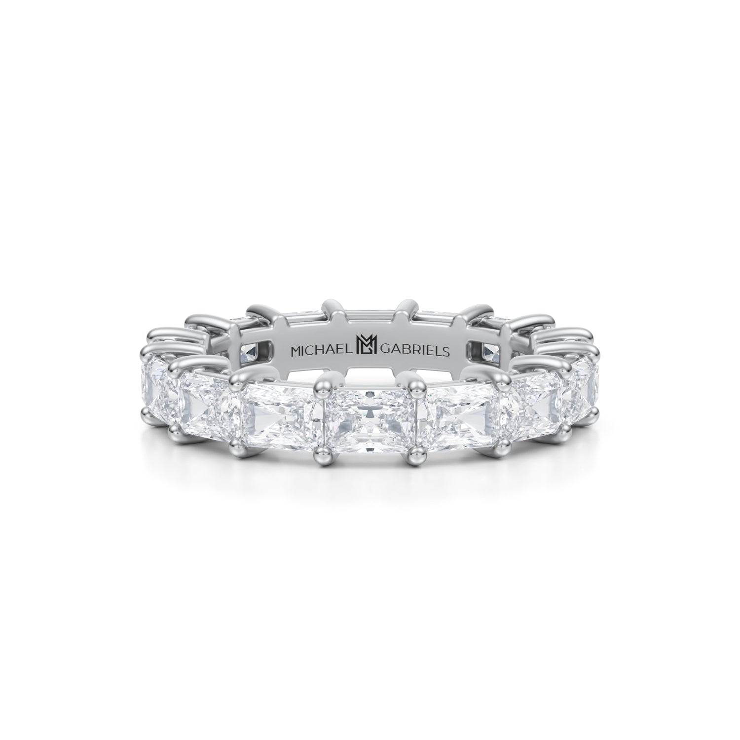 Horizontal Radiant Lab Grown Diamond Eternity Band - Small - Michael Gabriels