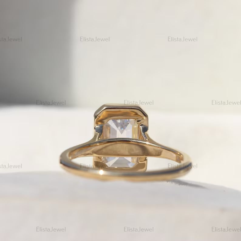Classic Emerald Bezel Solitaire Ring (2.00 Carat F-VVS2) $2,975 HG