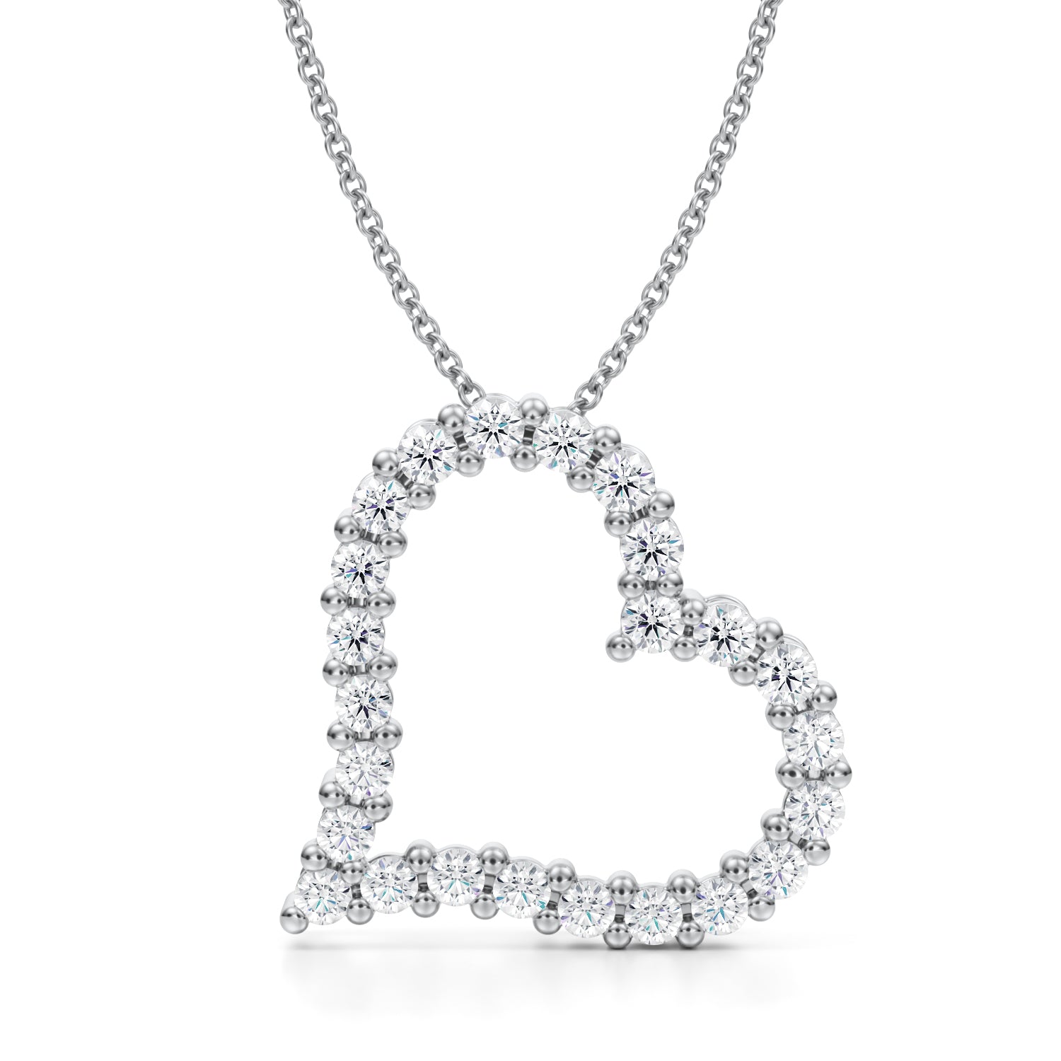 Lab Grown Diamond 2 Way Heart Necklace | 1 ctw - Michael Gabriels