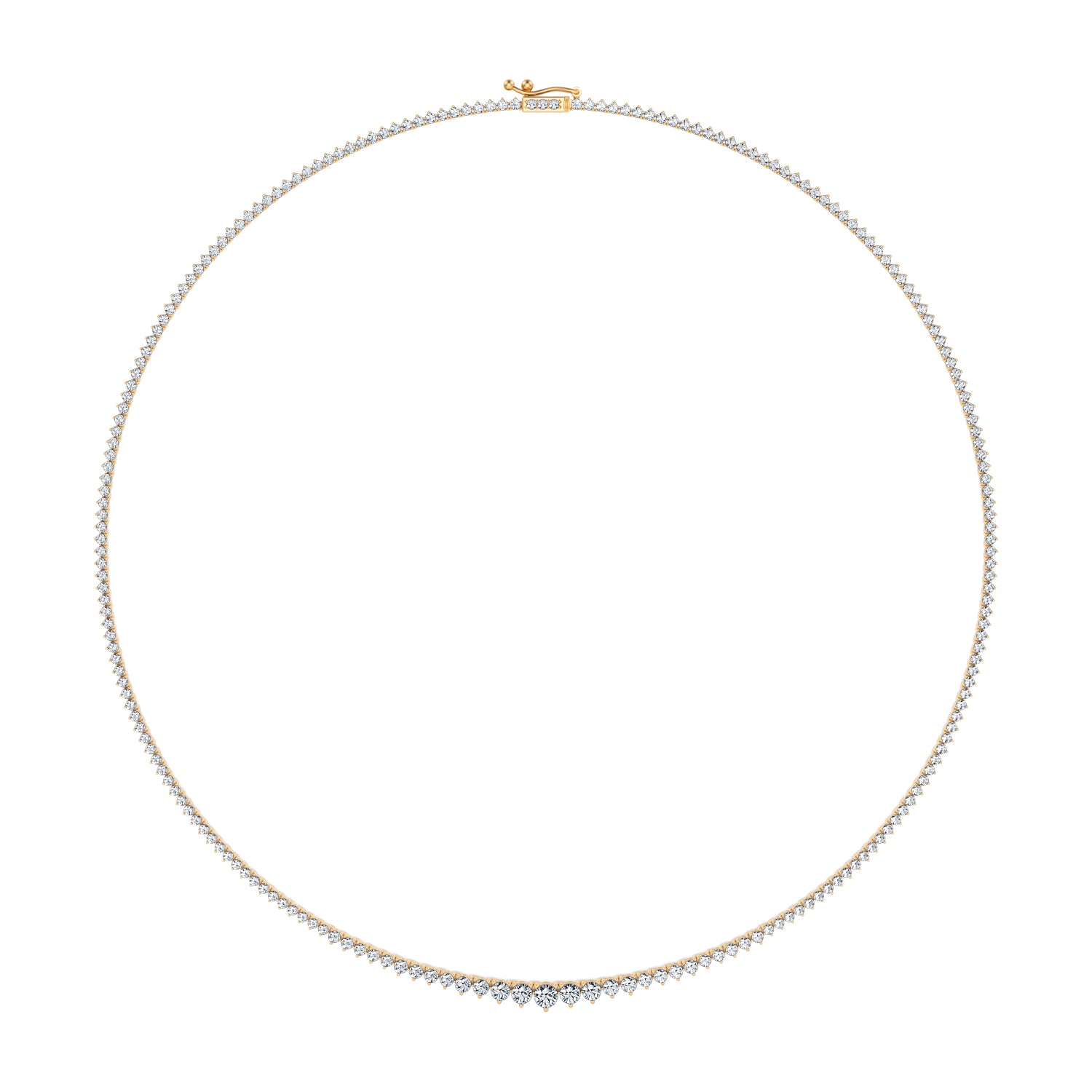 Lab Grown Diamond Graduated Tennis Necklace - Michael Gabriels
