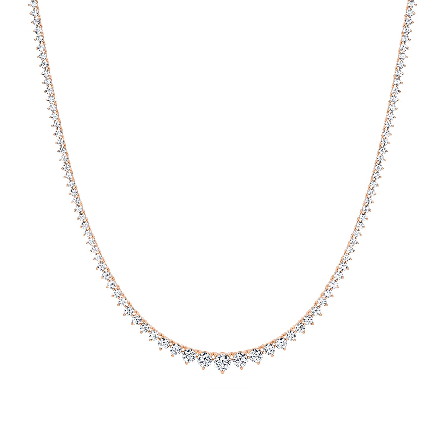 Lab Grown Diamond Graduated Tennis Necklace - Michael Gabriels