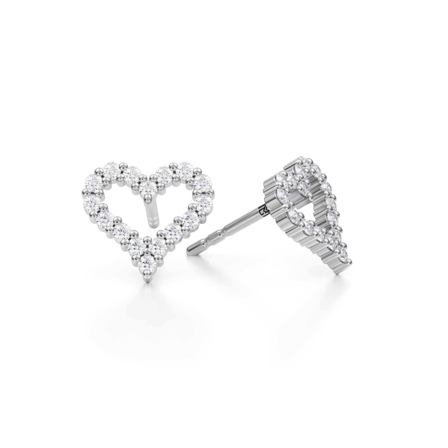 Lab Grown Diamond Heart Studs - Michael Gabriels