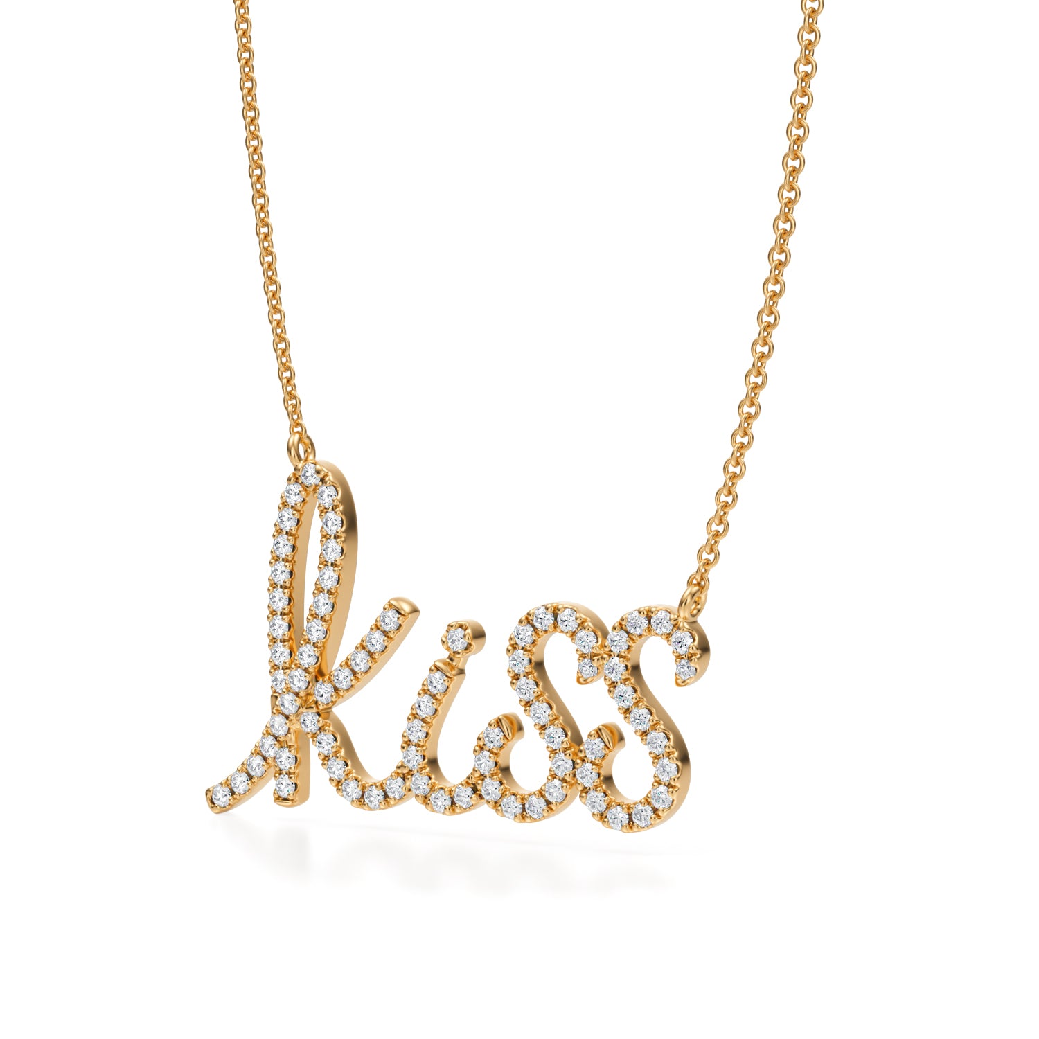 Lab Grown Diamond Kiss Pendant Necklace - Michael Gabriels