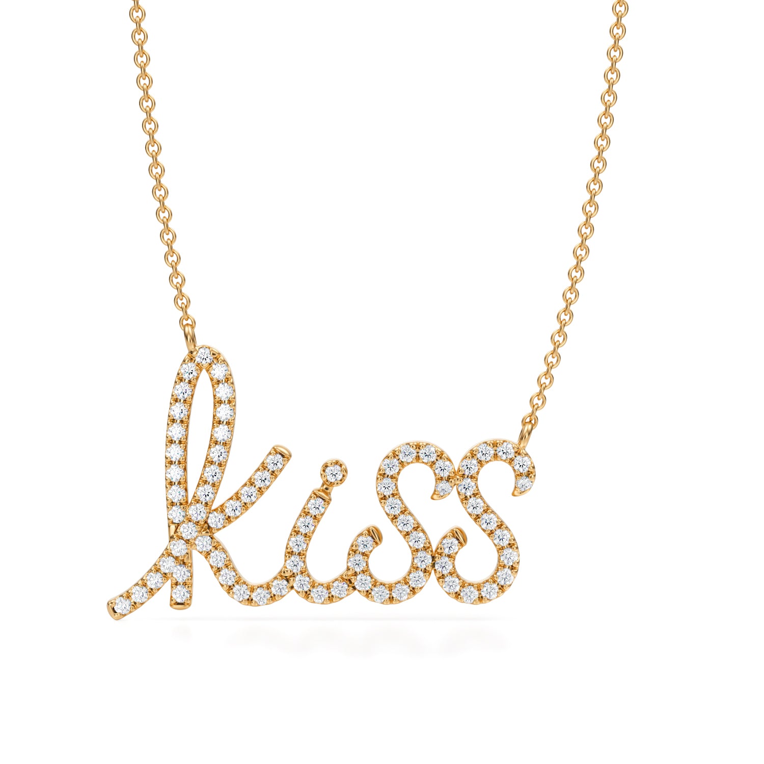 Lab Grown Diamond Kiss Pendant Necklace - Michael Gabriels