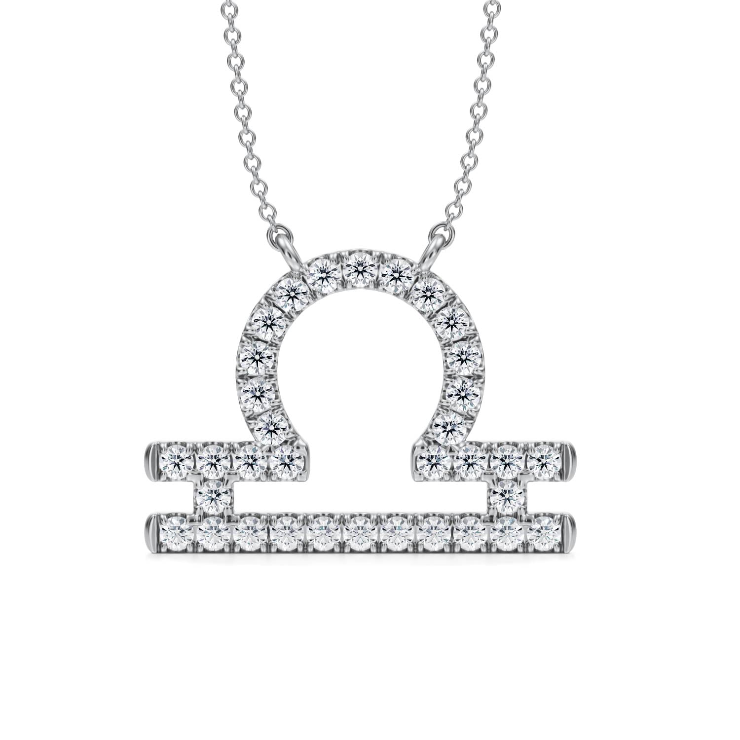 Libra Zodiac Necklace (1 Carat) - Michael Gabriels