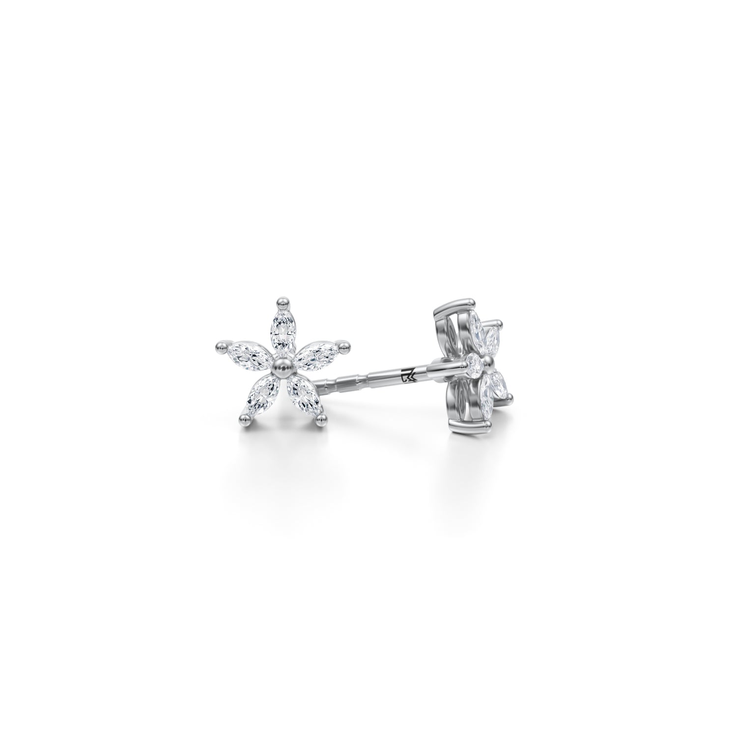 Marquise Flower Cluster Stud Earrings - Michael Gabriels