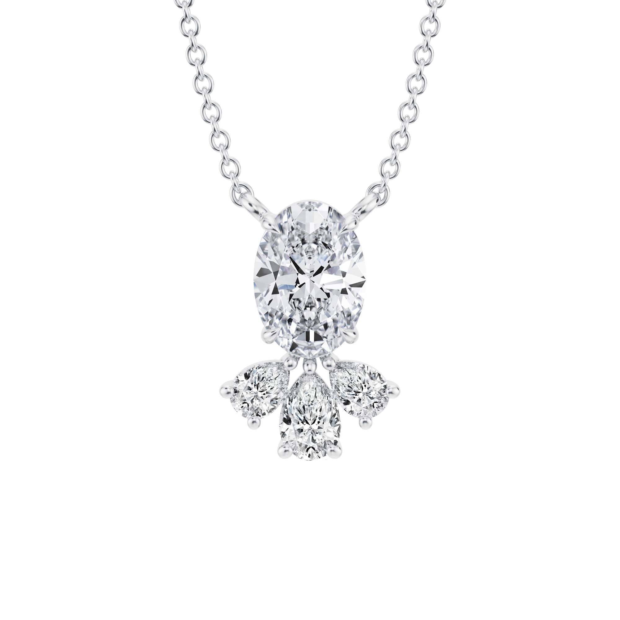 Oval Royal Marquise Cluster Pendant - Michael Gabriels
